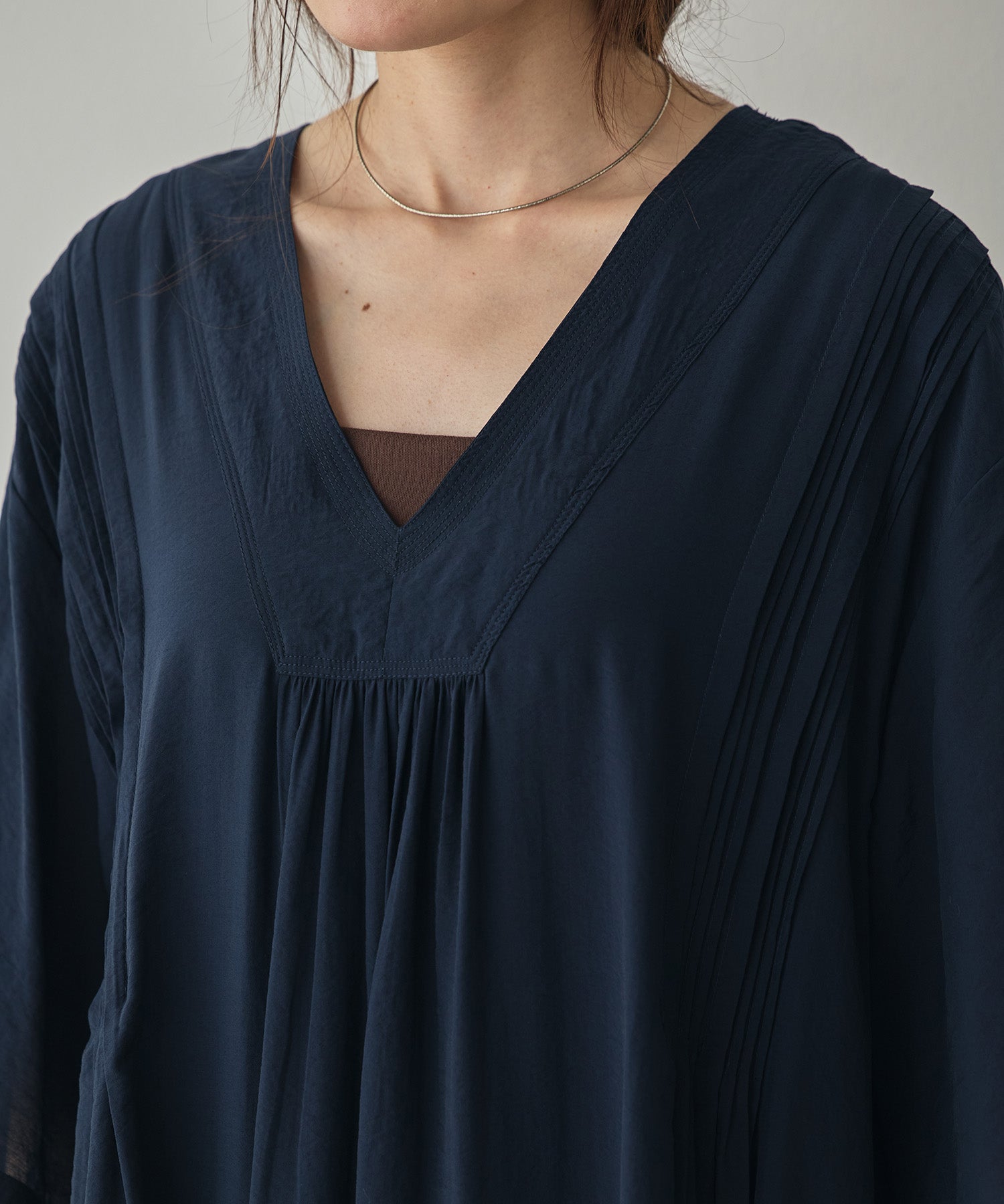 THREE-QUARTER SLEEVES KAFTAN-STYLE DRESS
