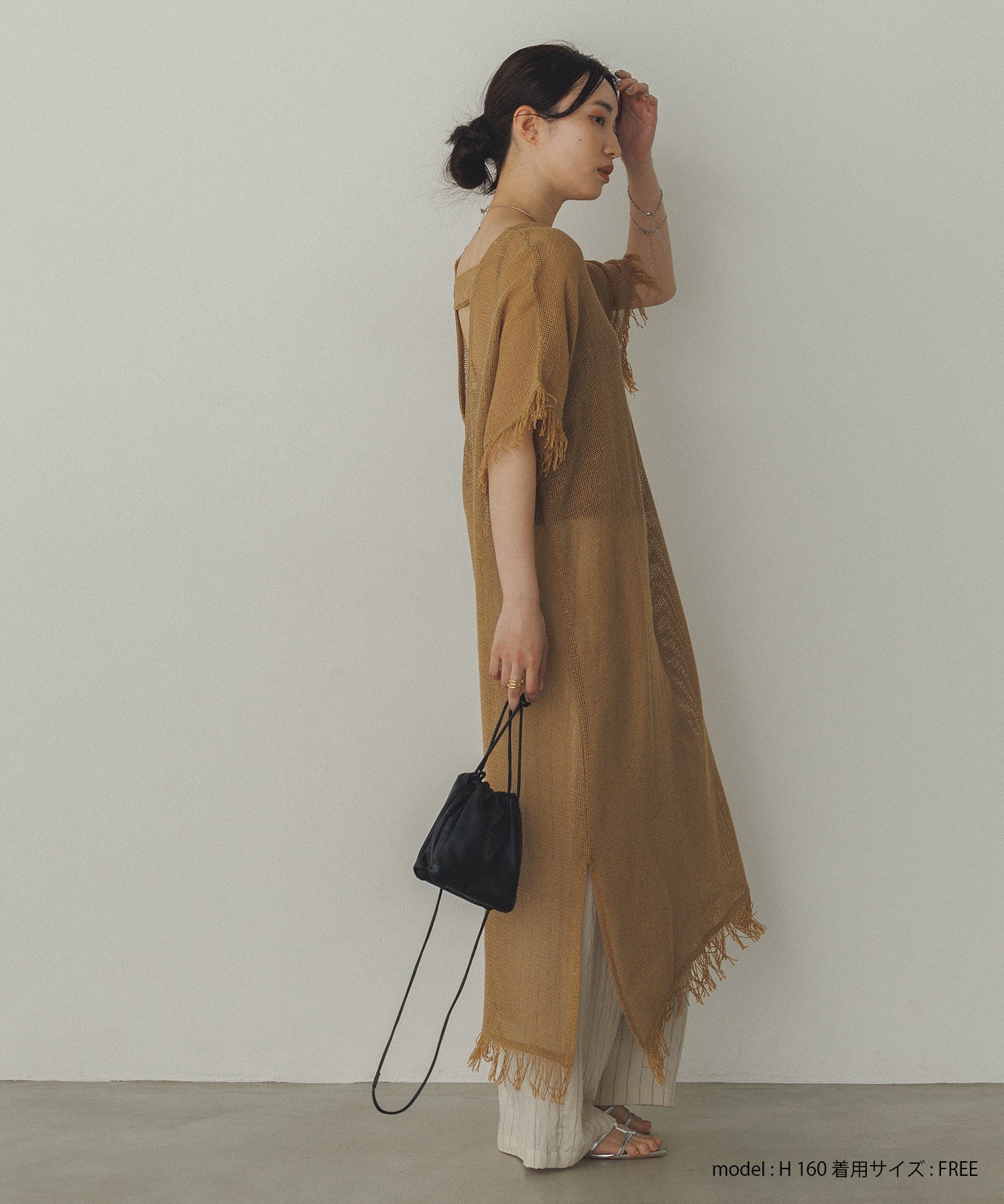 メッシュ ジレワンピース