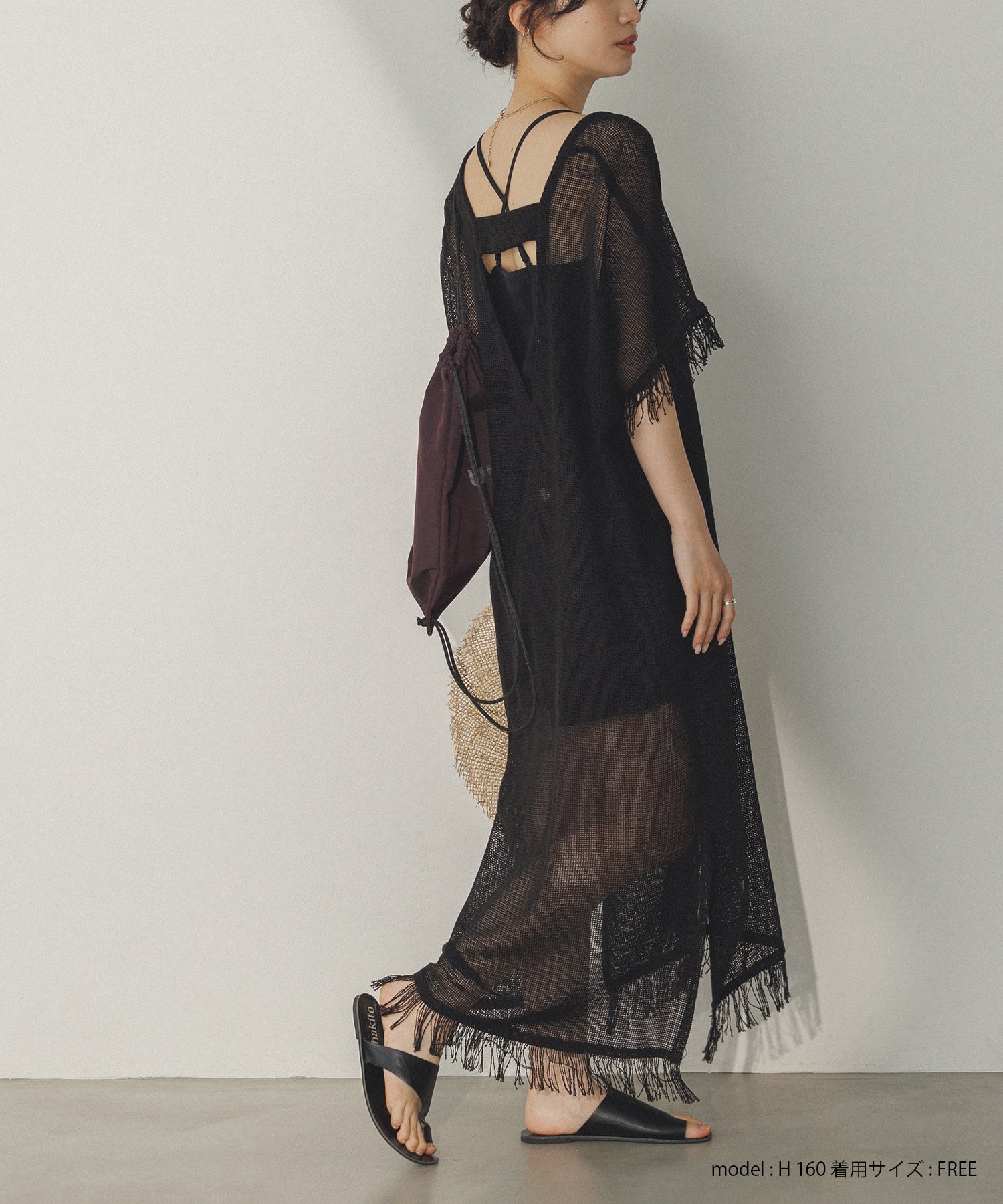 メッシュ ジレワンピース