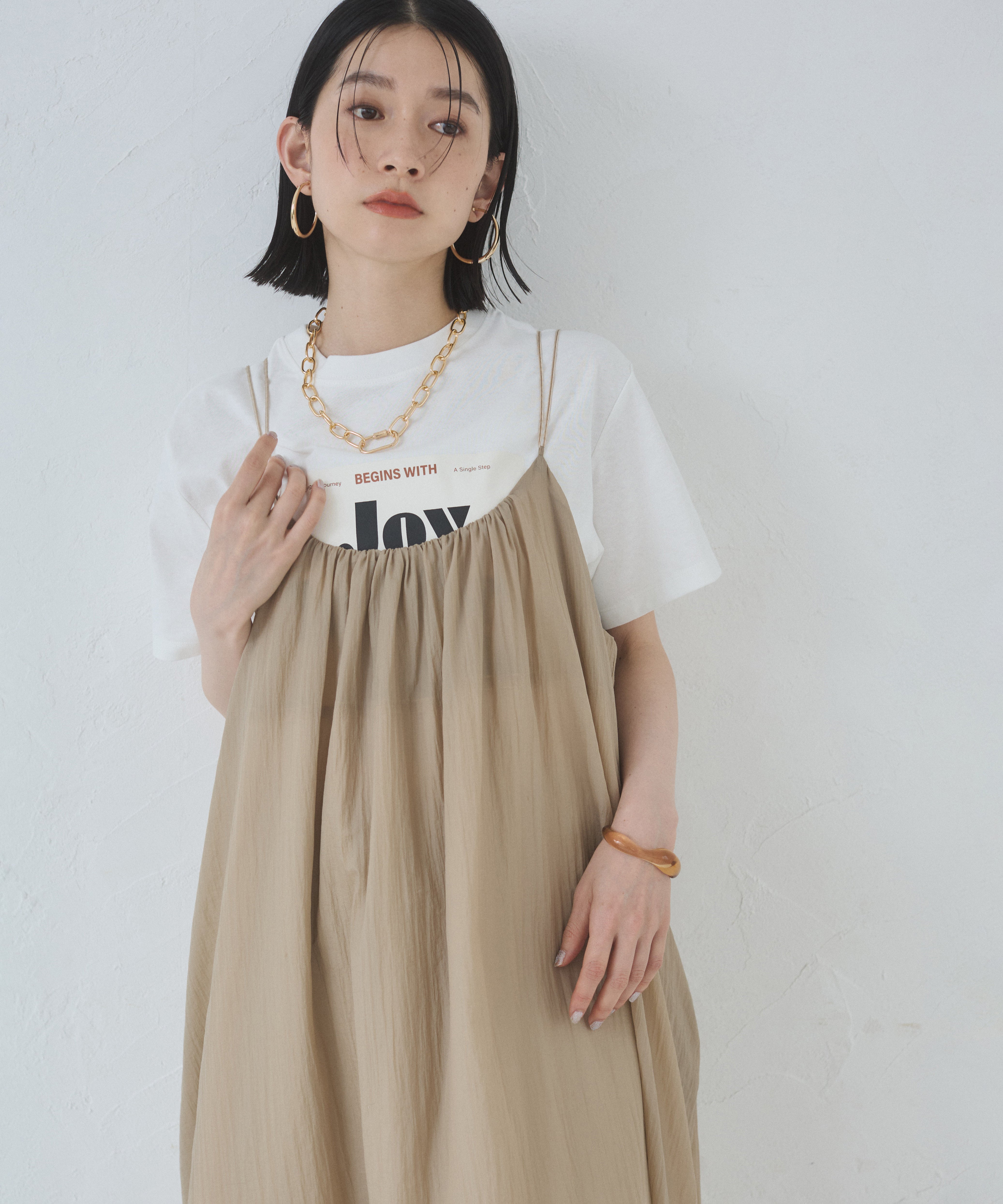 ナイロンシアー キャミワンピース