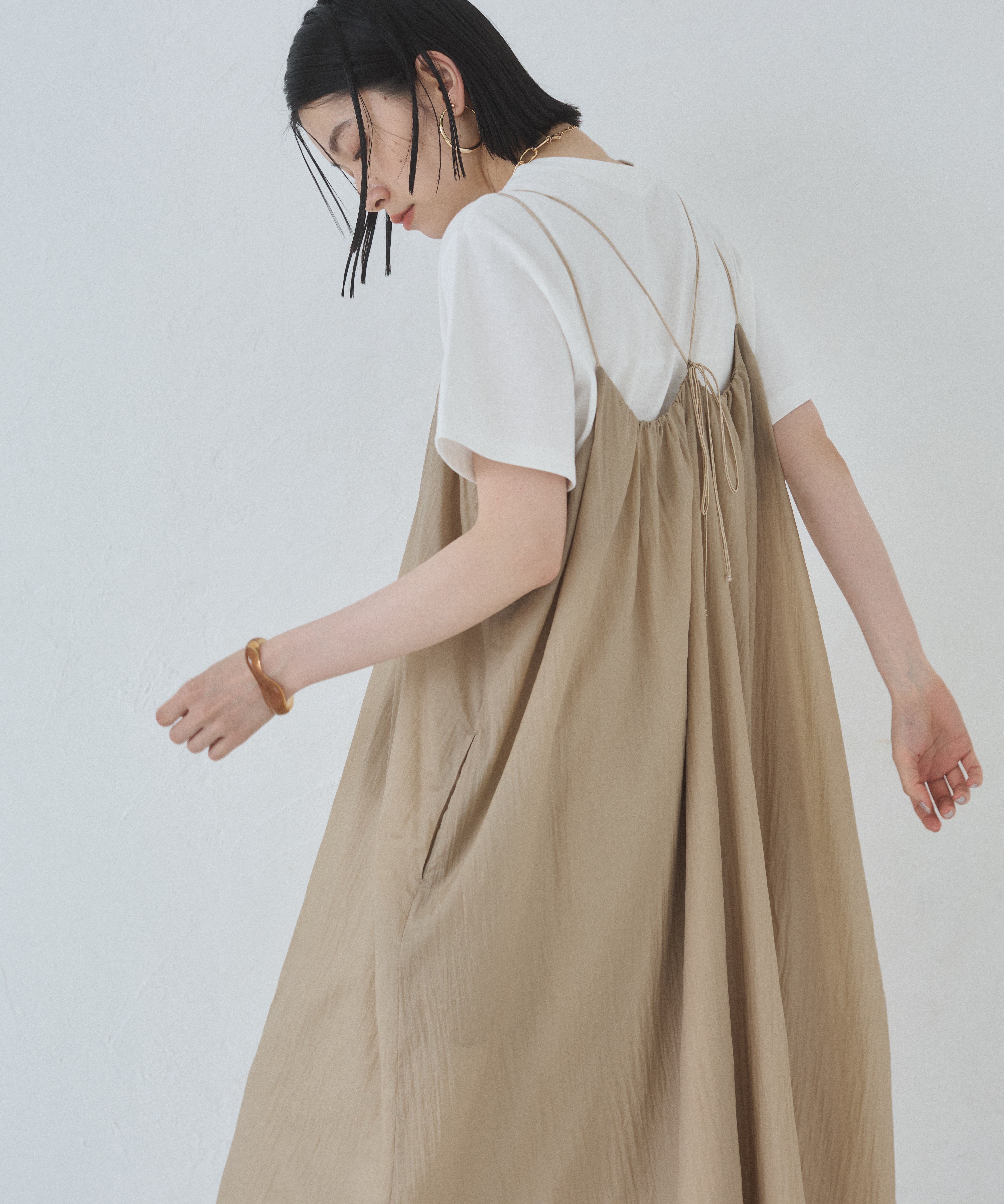 ナイロンシアー キャミワンピース