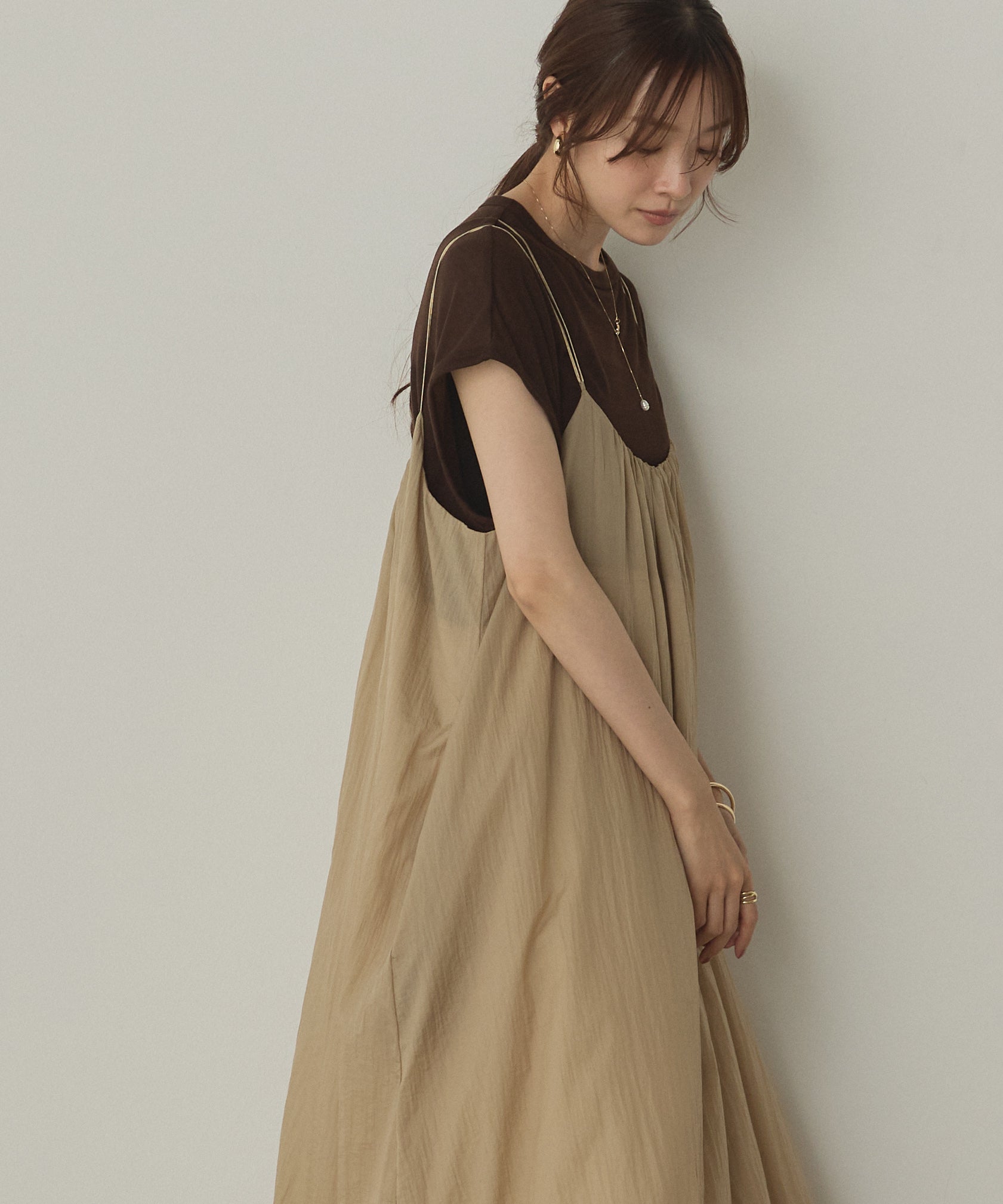 ナイロンシアー キャミワンピース