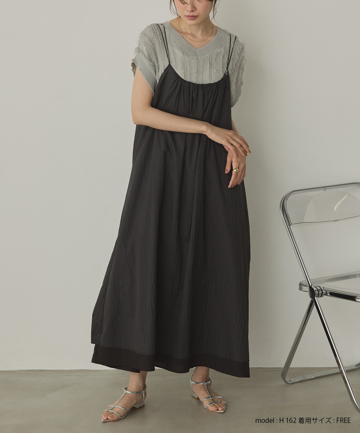 ナイロンシアー キャミワンピース