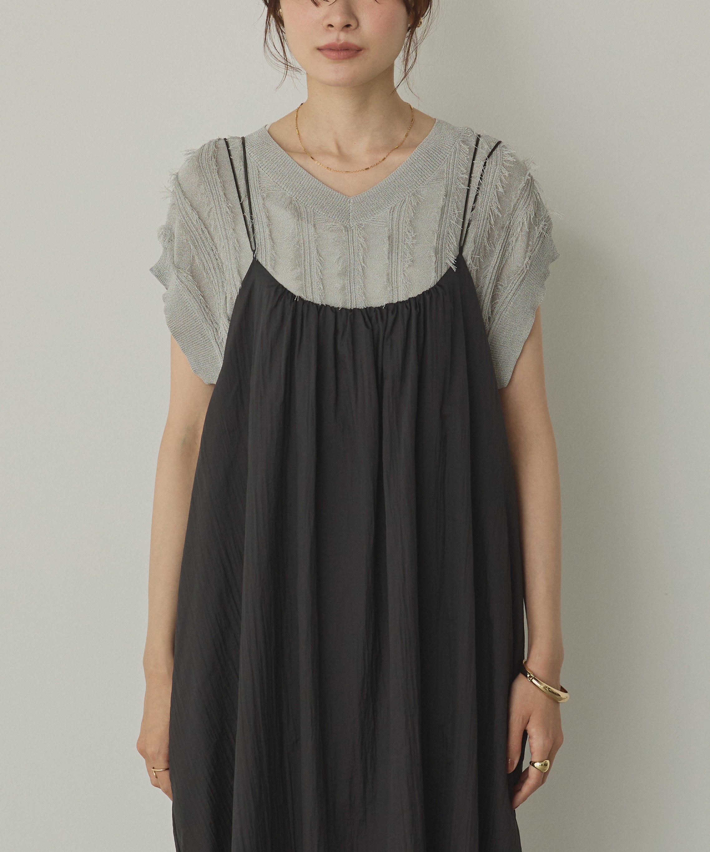 ナイロンシアー キャミワンピース