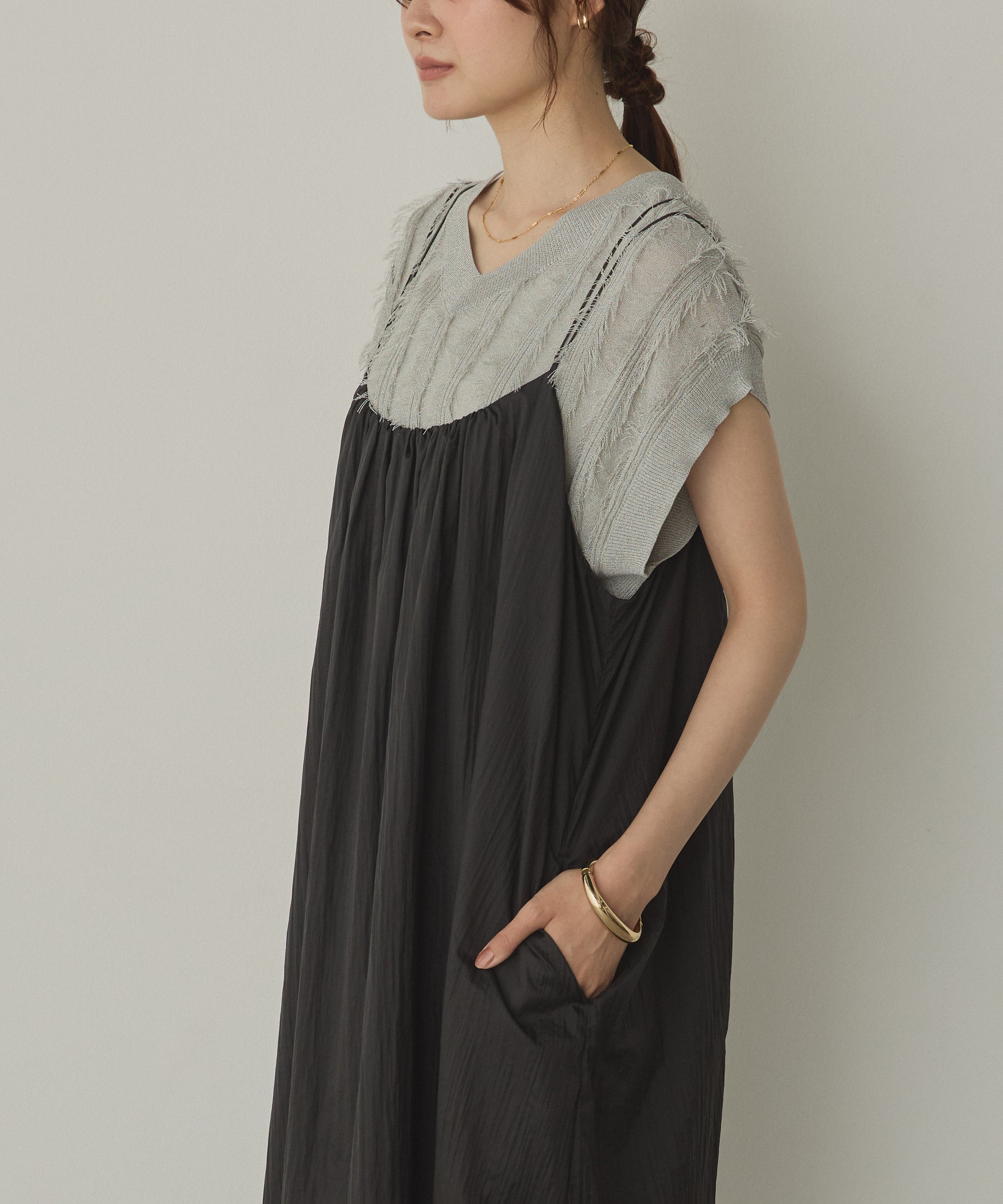 ナイロンシアー キャミワンピース