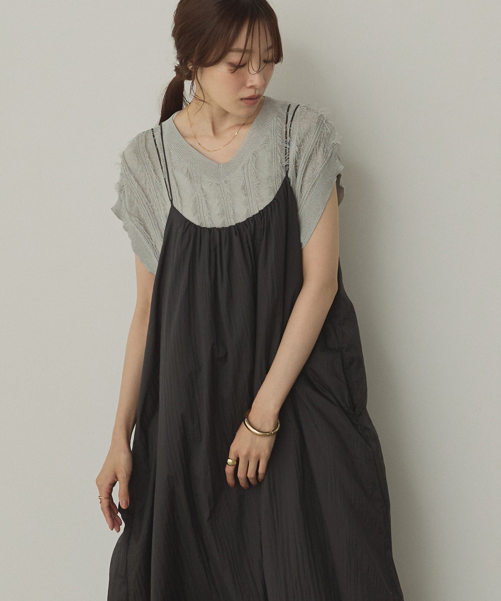 ナイロンシアー キャミワンピース