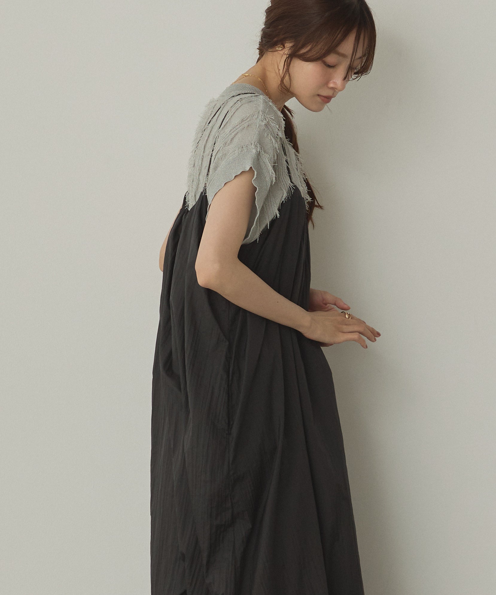 ナイロンシアー キャミワンピース