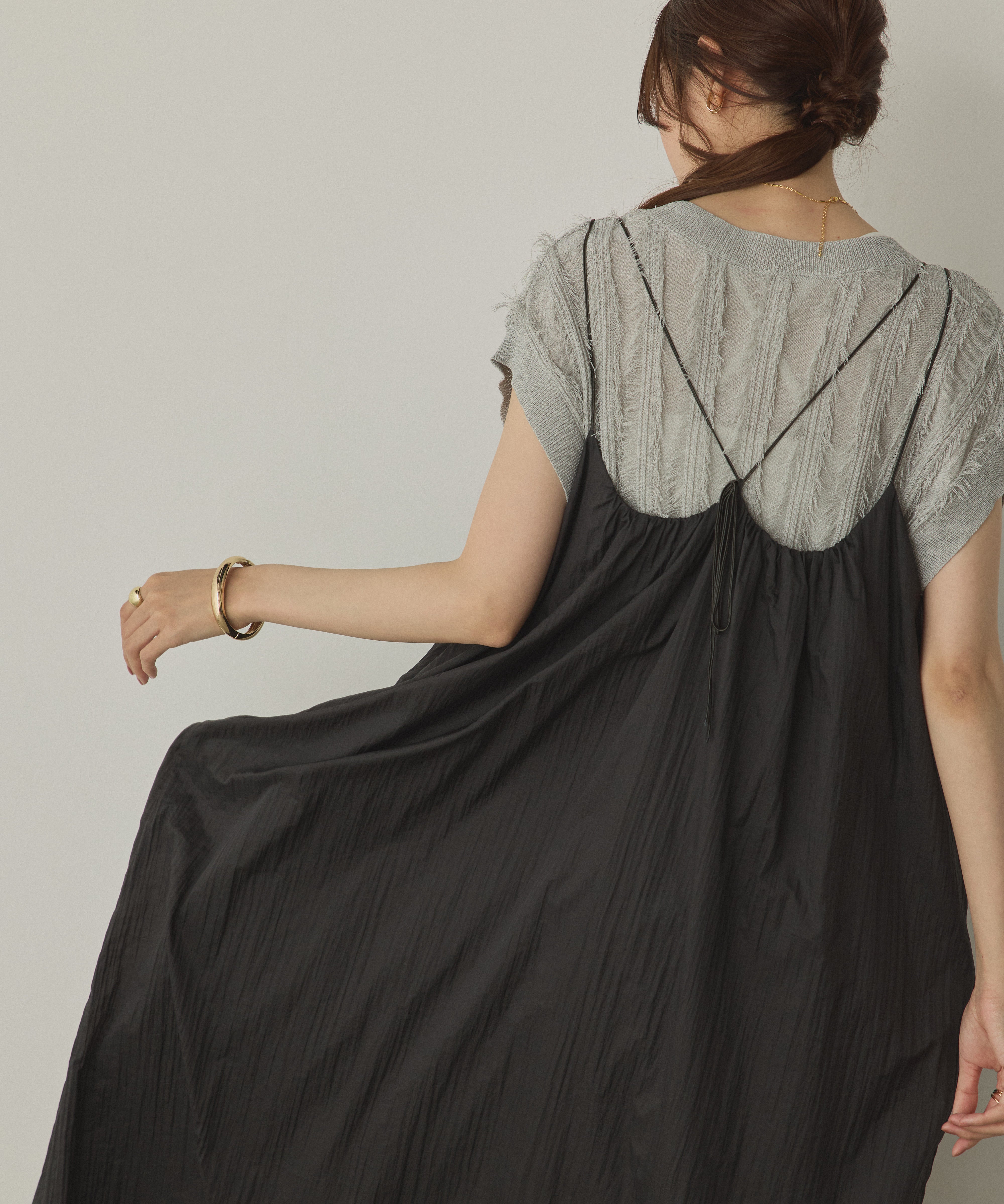 ナイロンシアー キャミワンピース