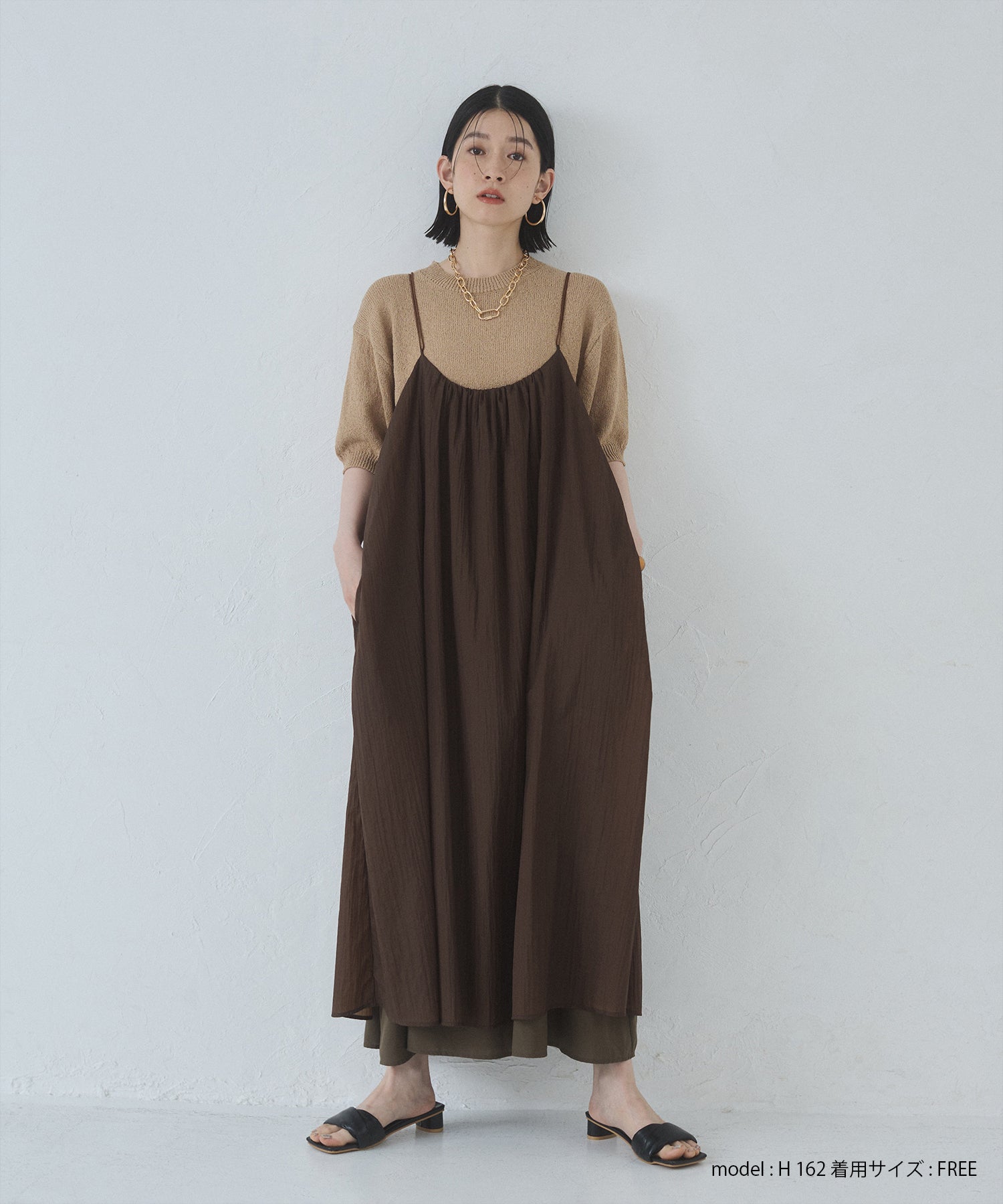 ナイロンシアー キャミワンピース