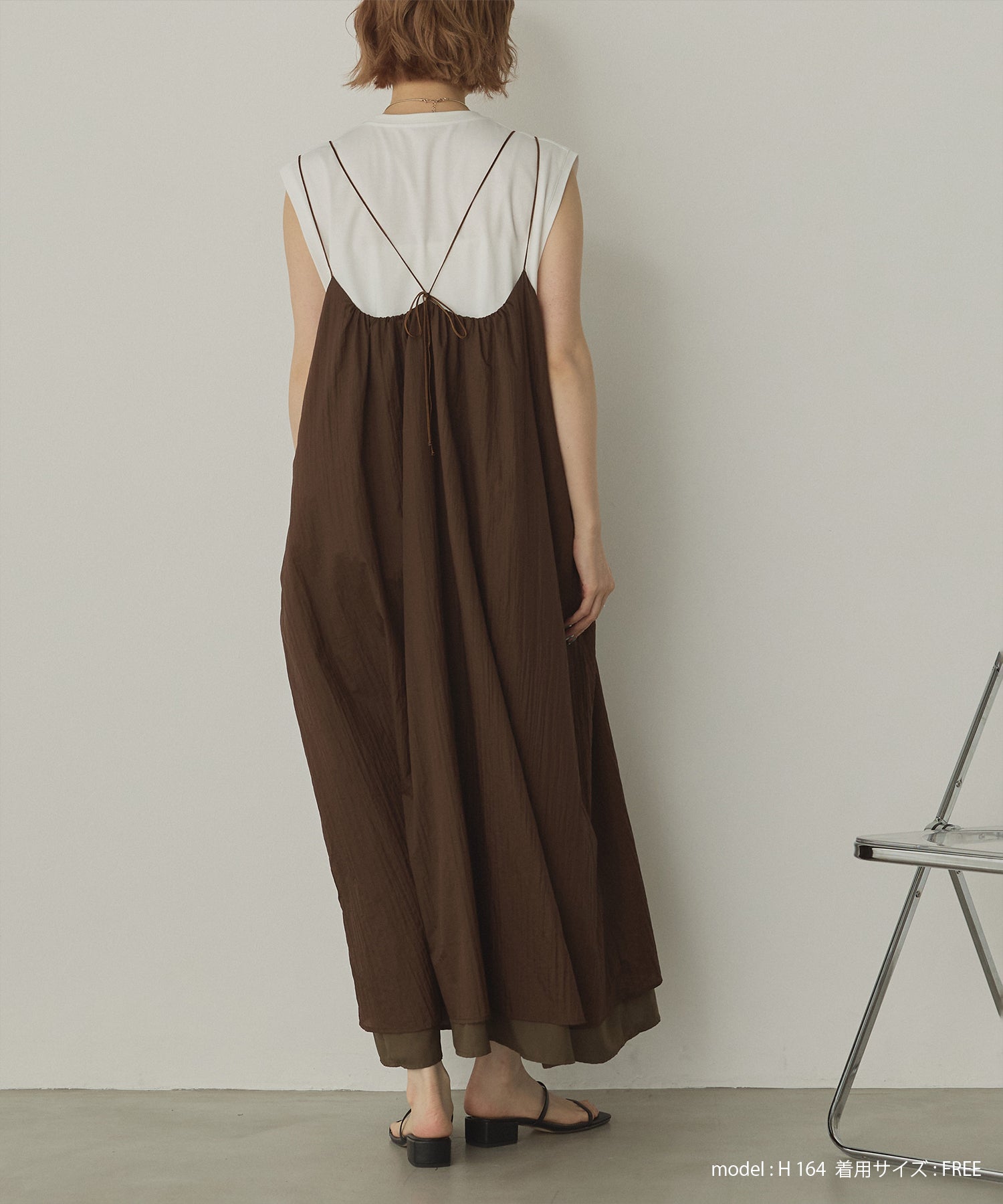 ナイロンシアー キャミワンピース