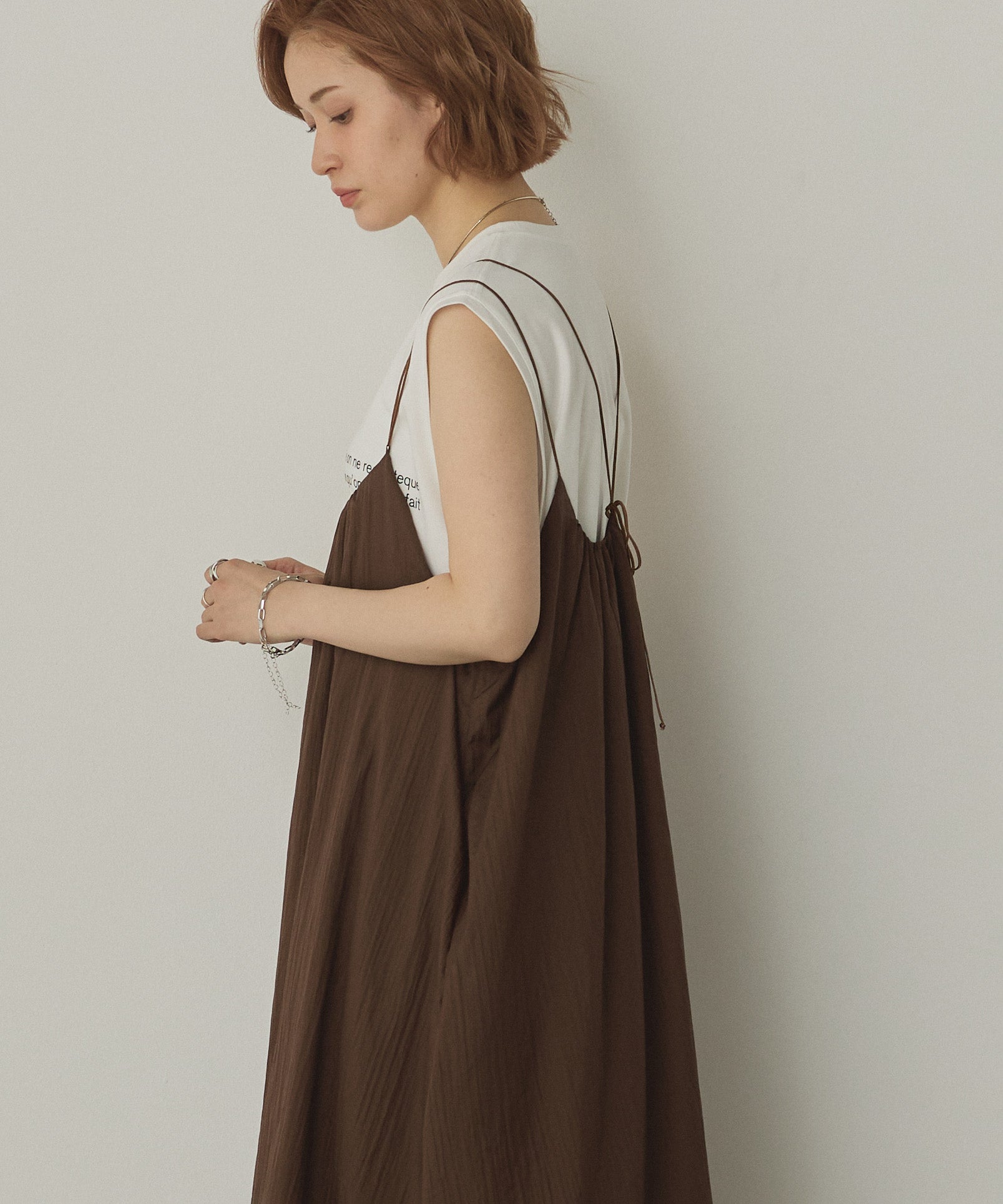 ナイロンシアー キャミワンピース