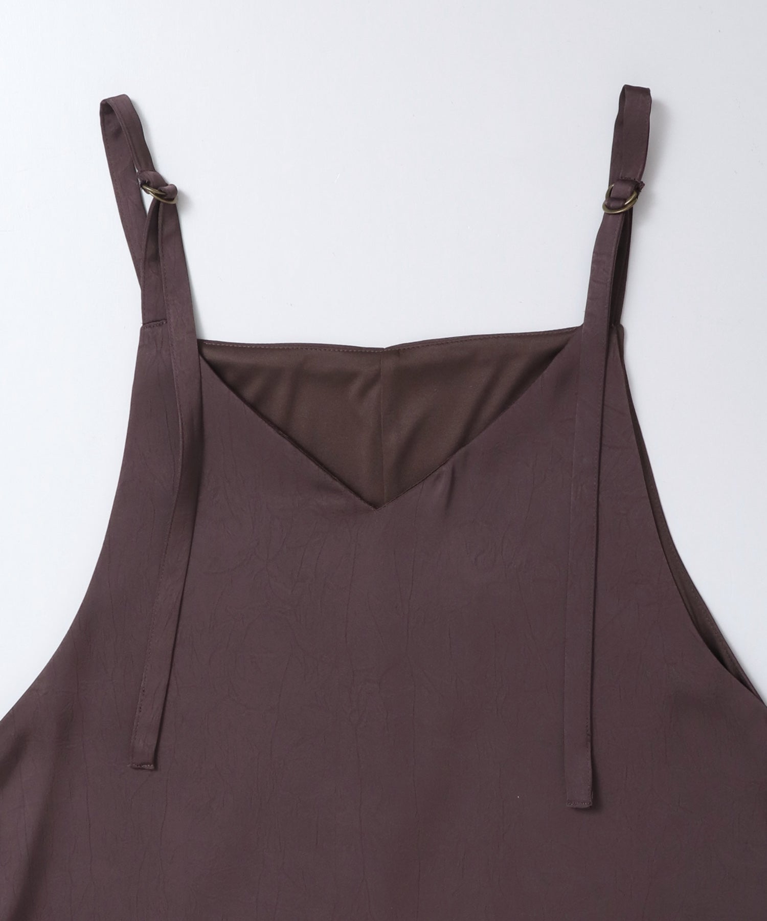 前後2WAY ワッシャーサテン キャミワンピース