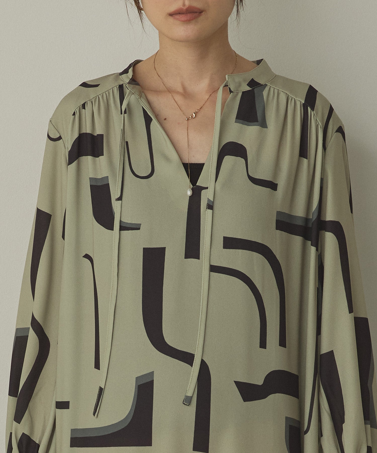 ジョーゼット柄 プリントワンピース