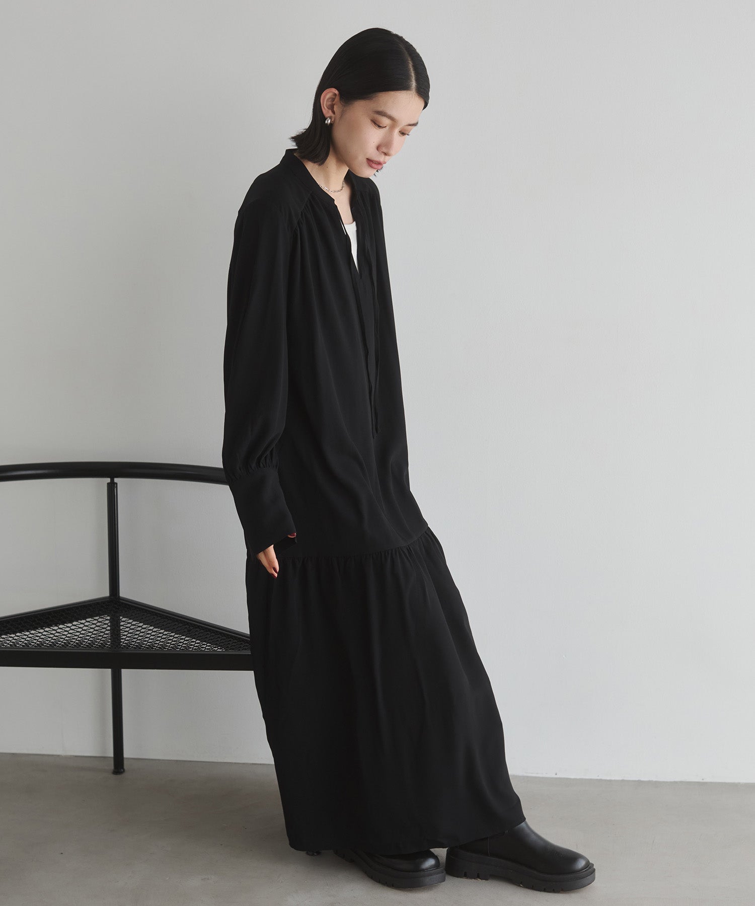 ジョーゼット柄 プリントワンピース