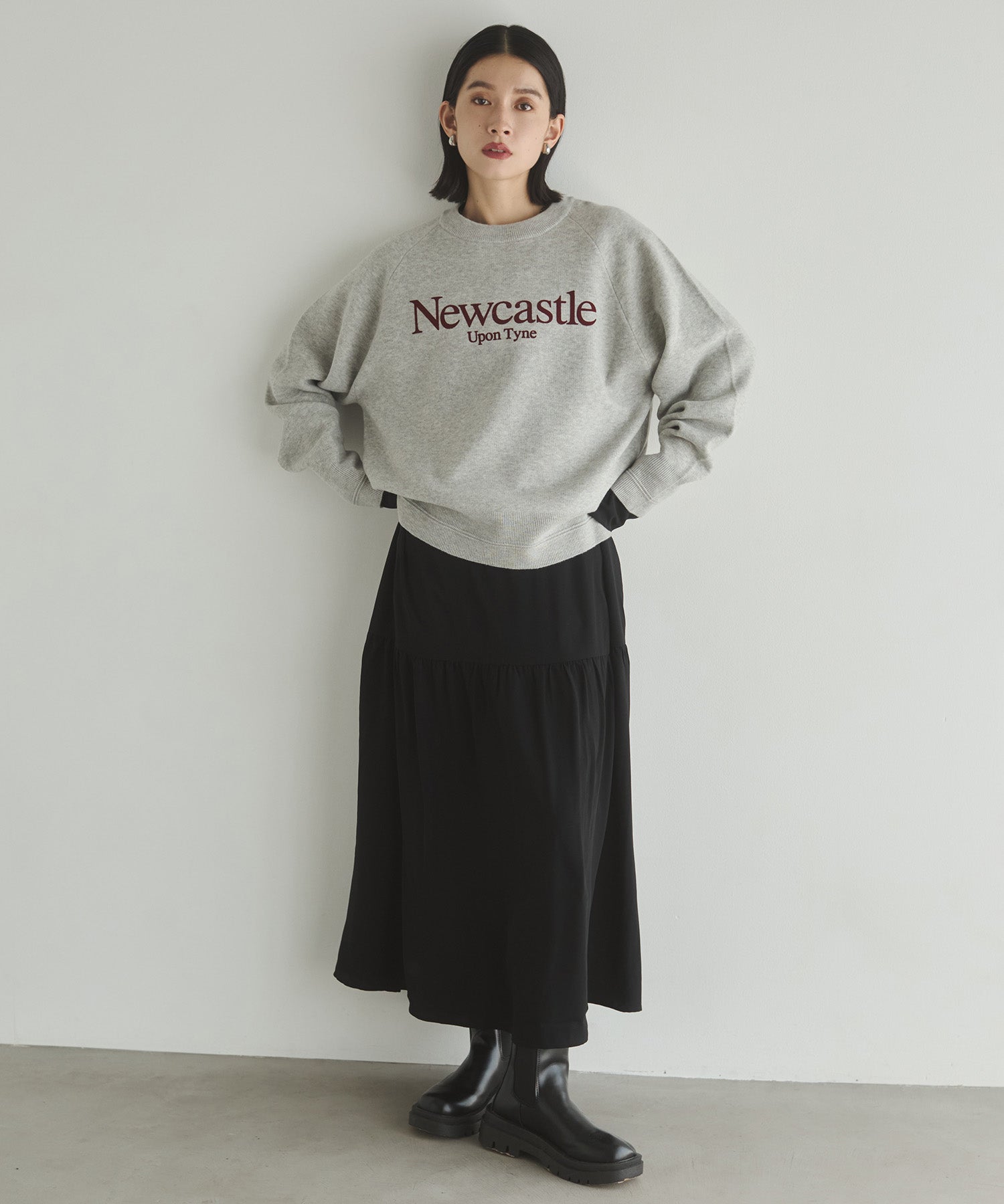 ジョーゼット柄 プリントワンピース