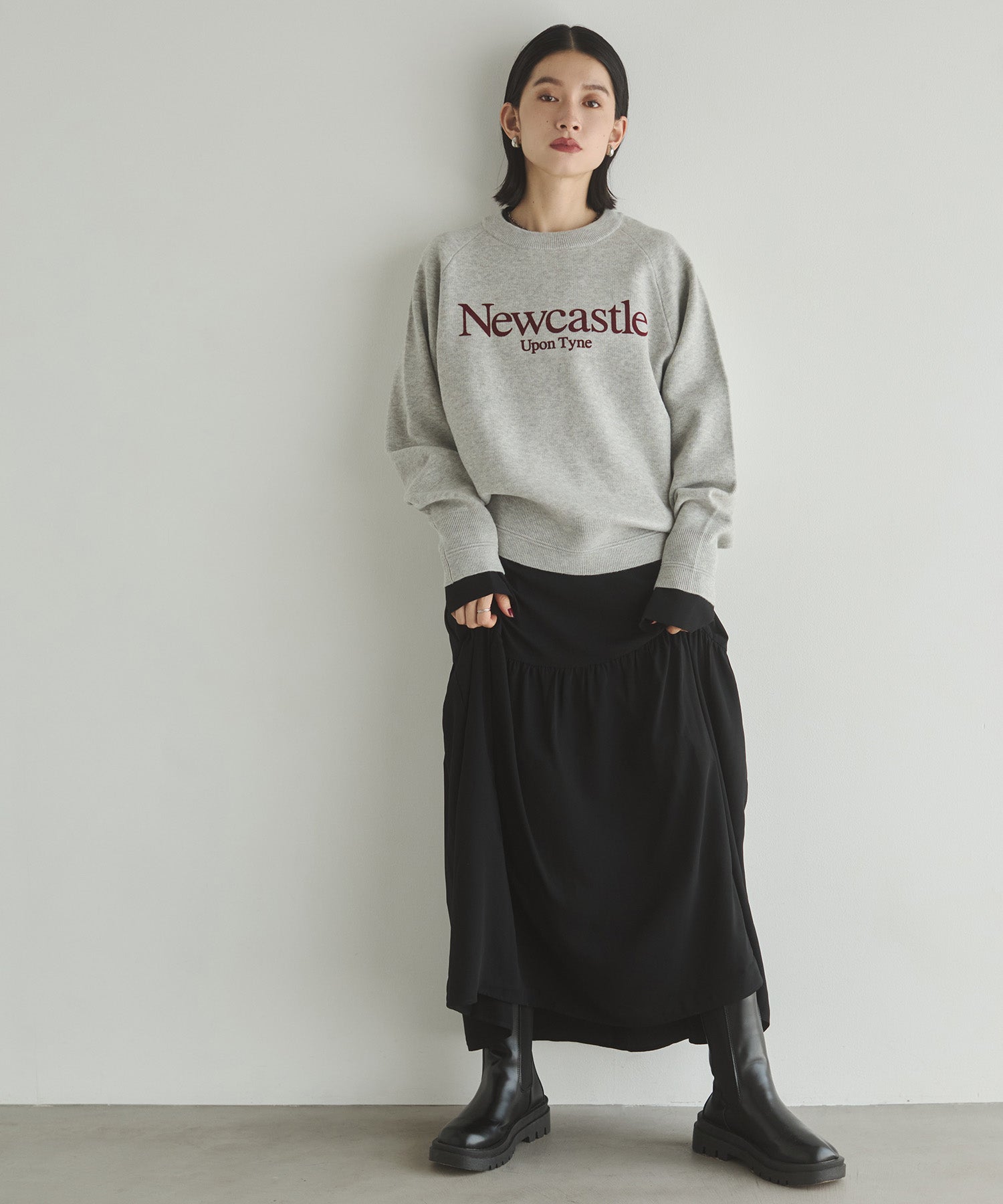 ジョーゼット柄 プリントワンピース