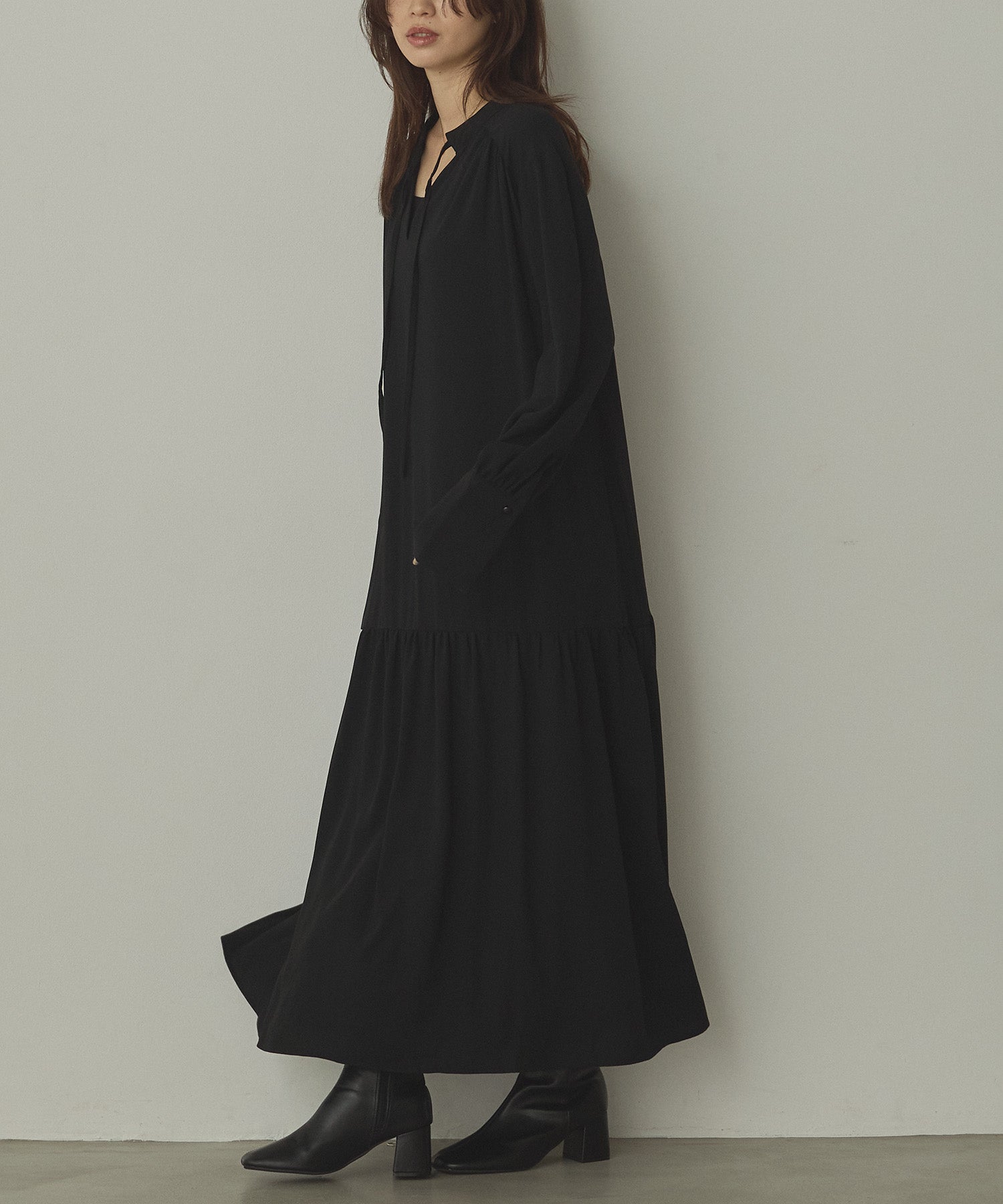 ジョーゼット柄 プリントワンピース