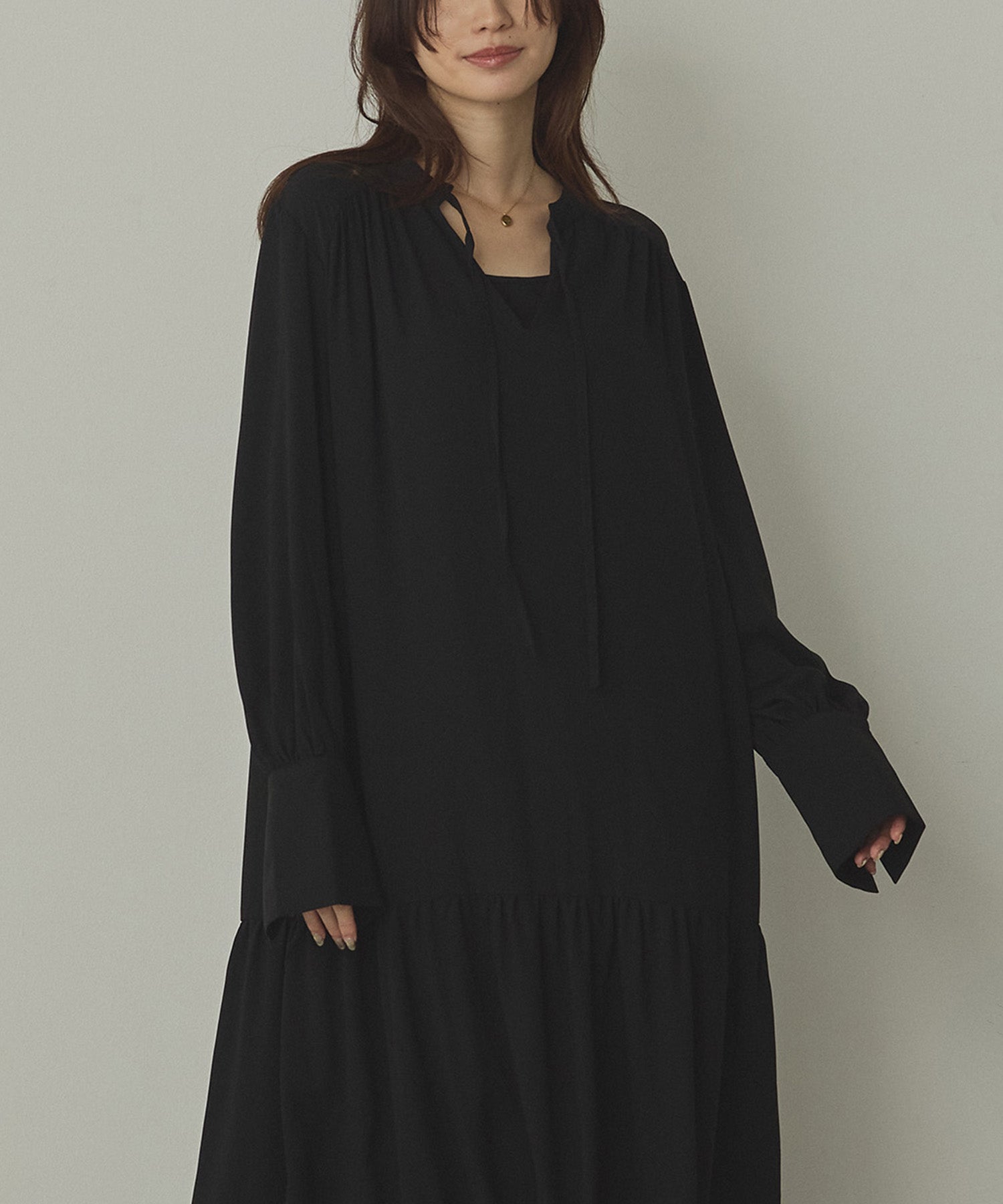 ジョーゼット柄 プリントワンピース