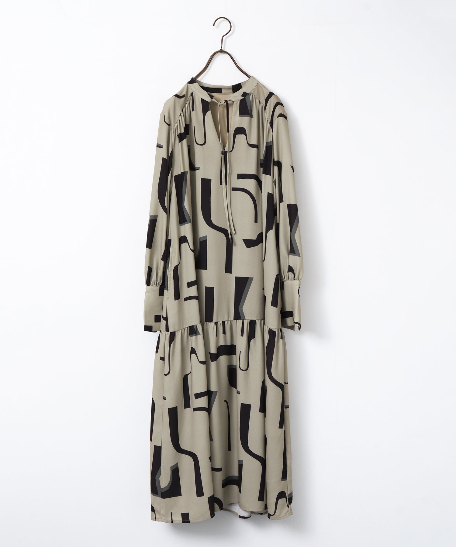 ジョーゼット柄 プリントワンピース