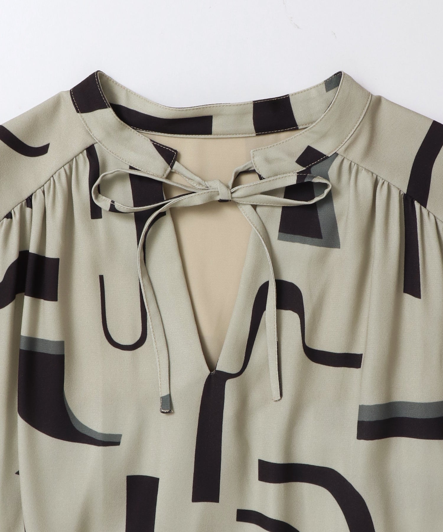 ジョーゼット柄 プリントワンピース