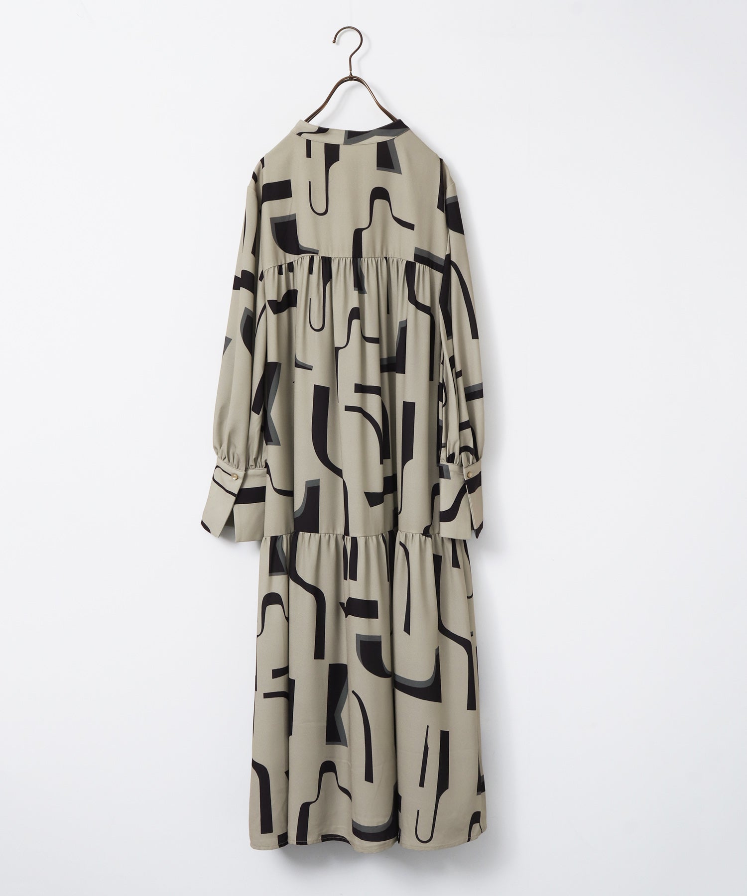 ジョーゼット柄 プリントワンピース