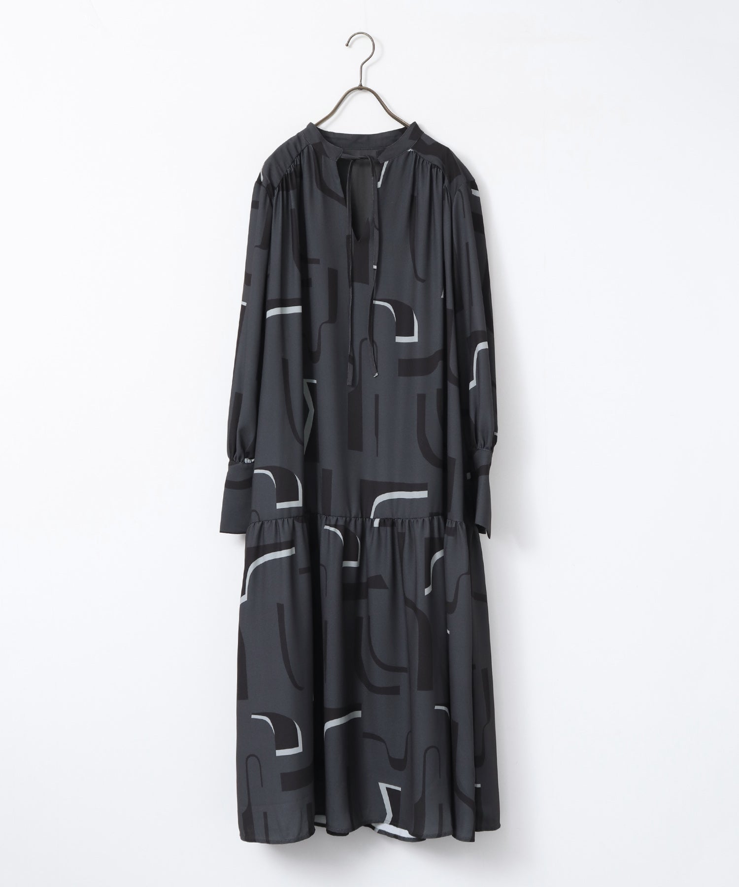 ジョーゼット柄 プリントワンピース