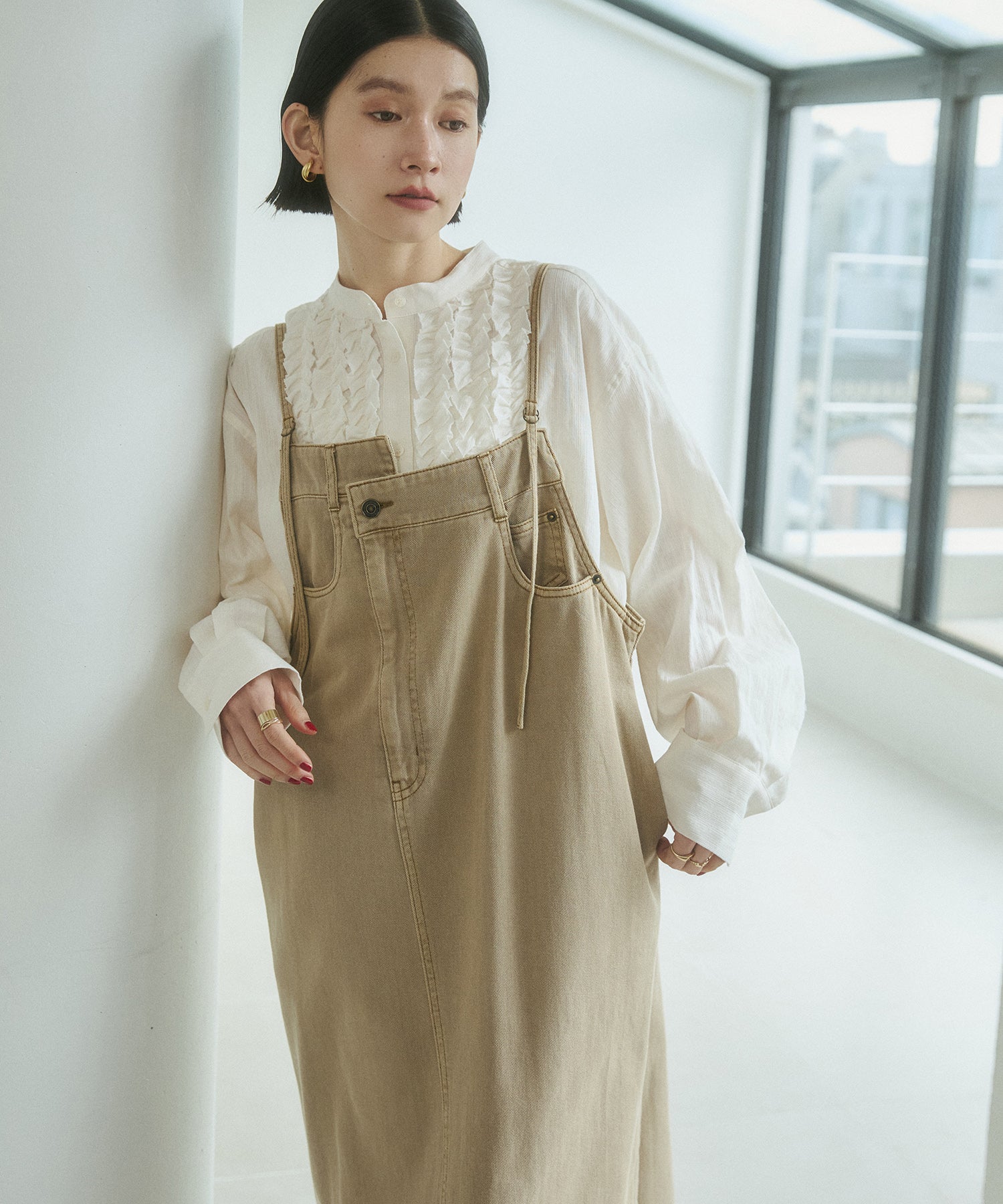 デニム/ツイル ジャンパースカート