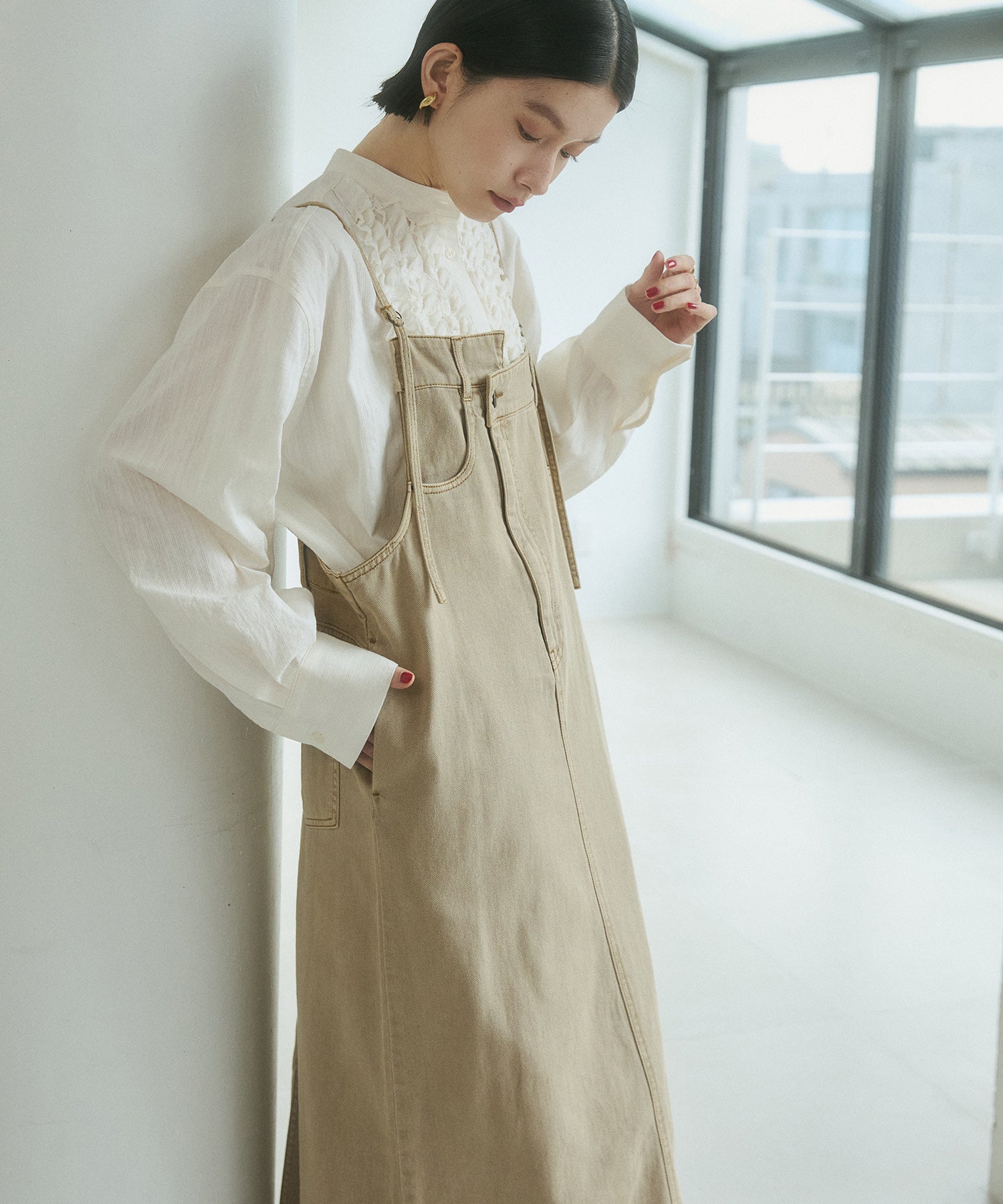 デニム/ツイル ジャンパースカート