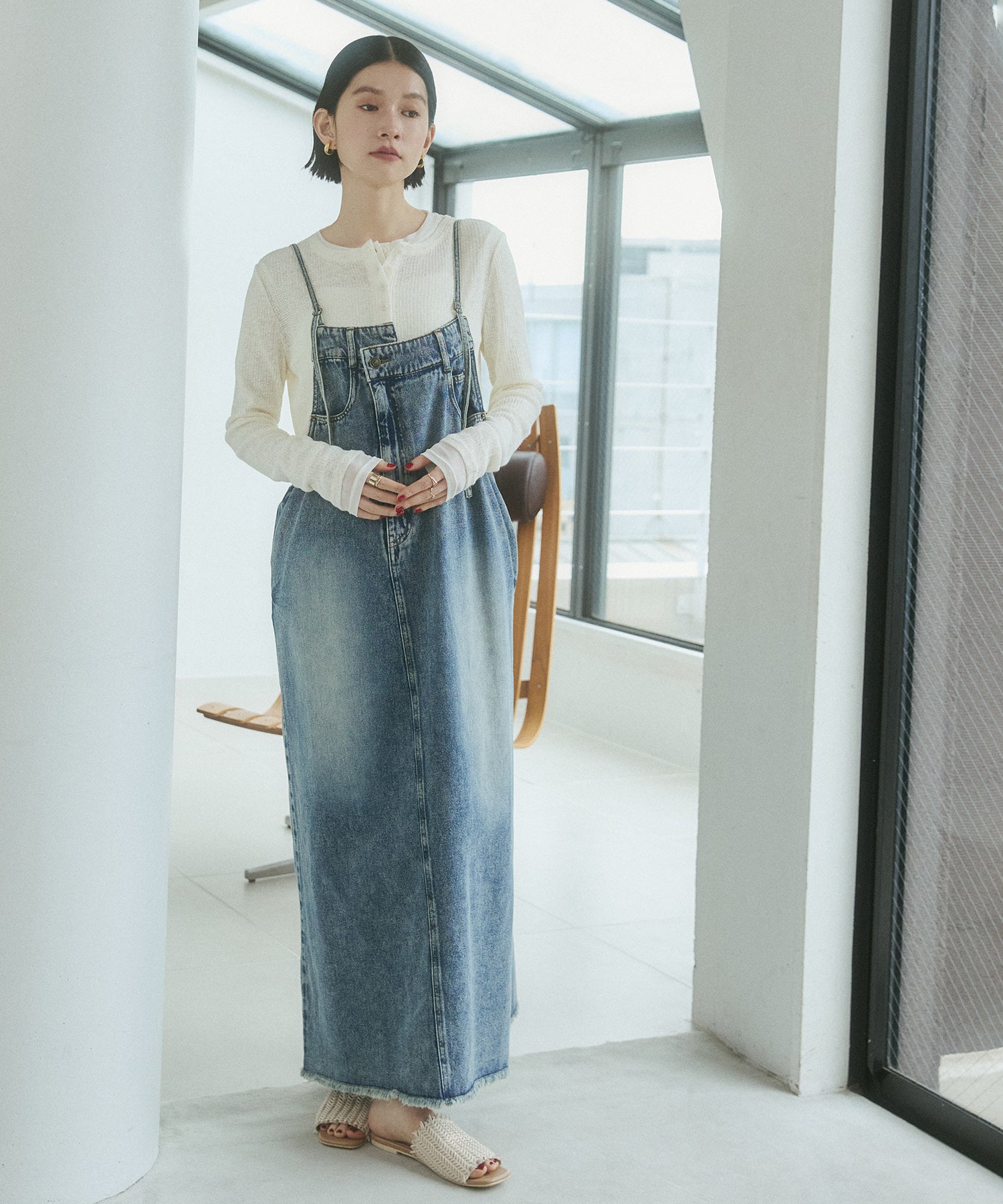 デニム/ツイル ジャンパースカート