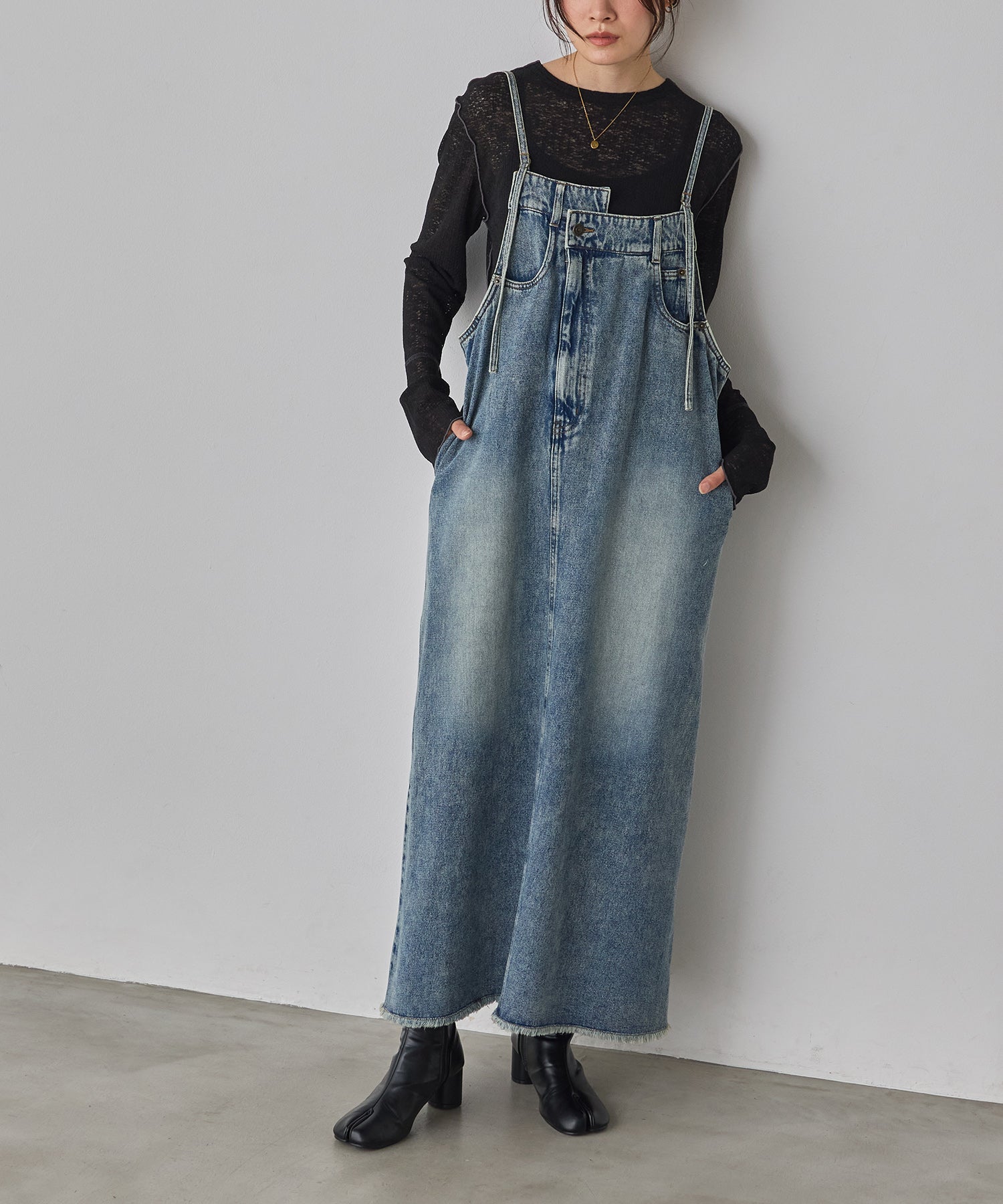 デニム/ツイル ジャンパースカート