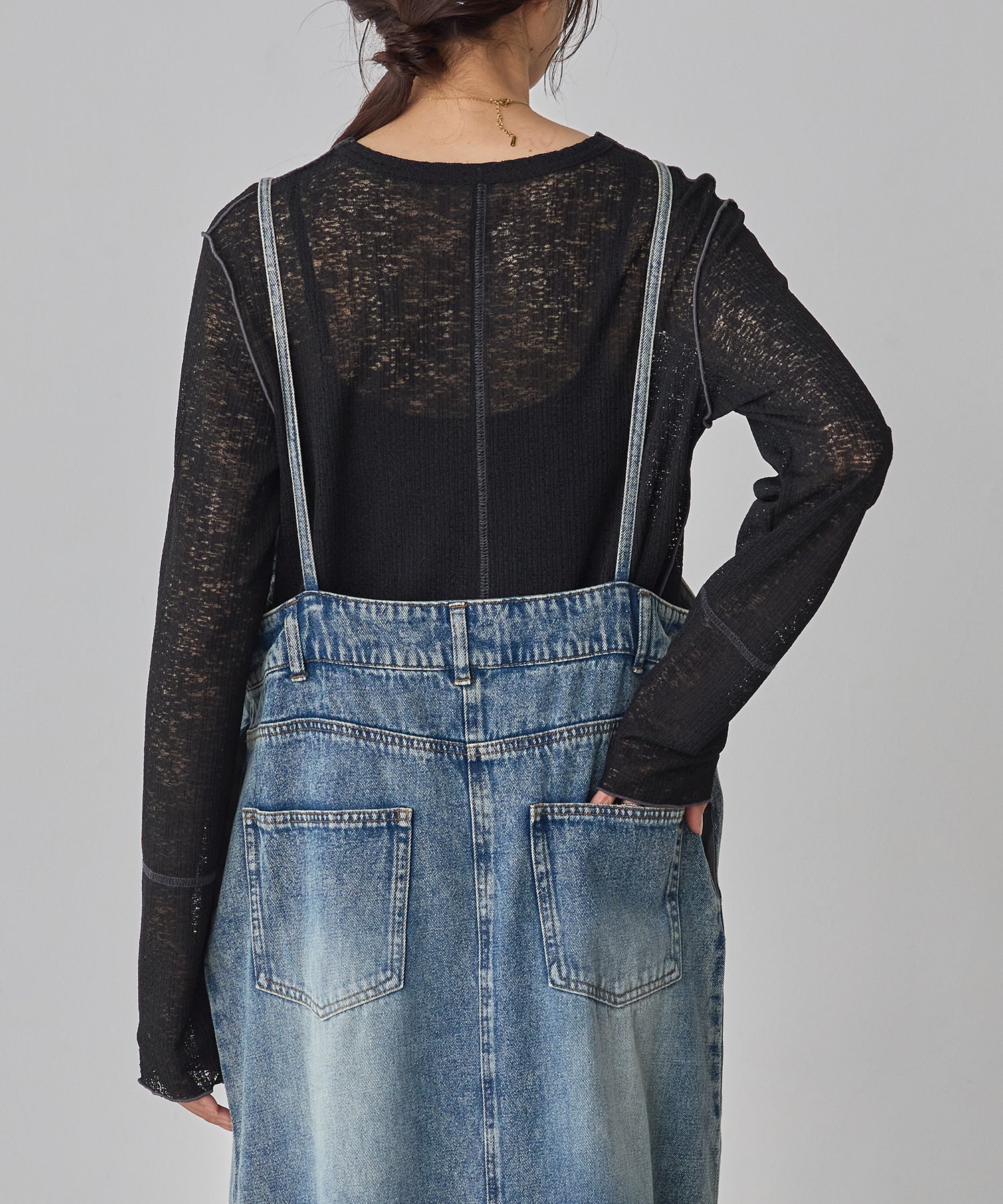 デニム/ツイル ジャンパースカート