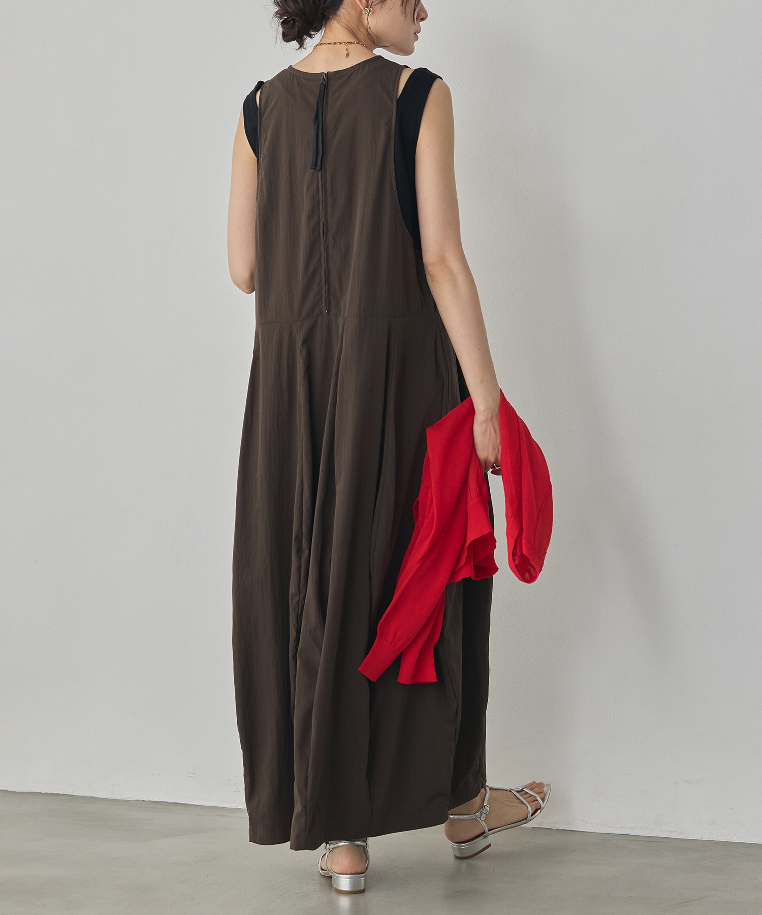 RIBBED BALLOON DRESS