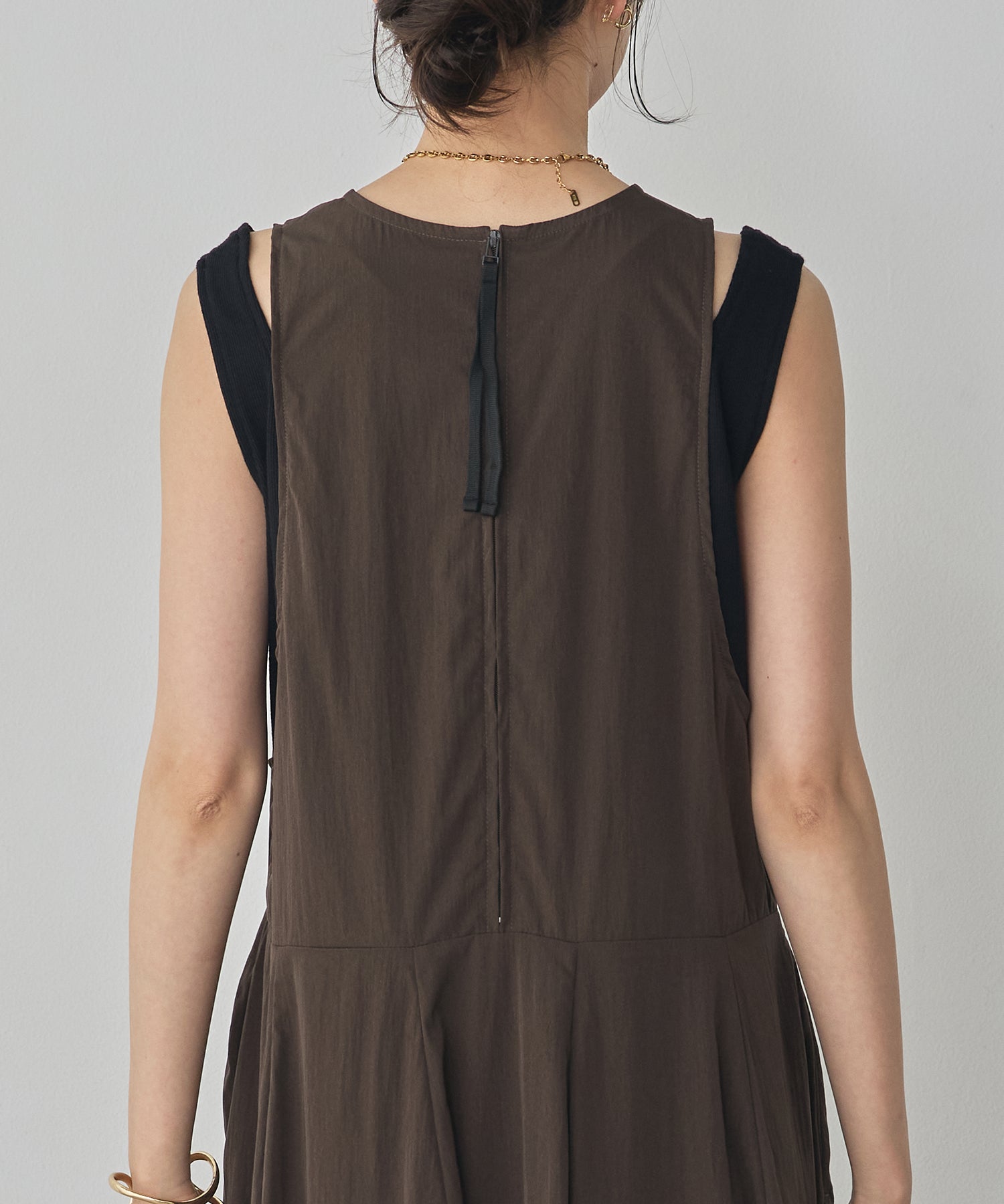 RIBBED BALLOON DRESS