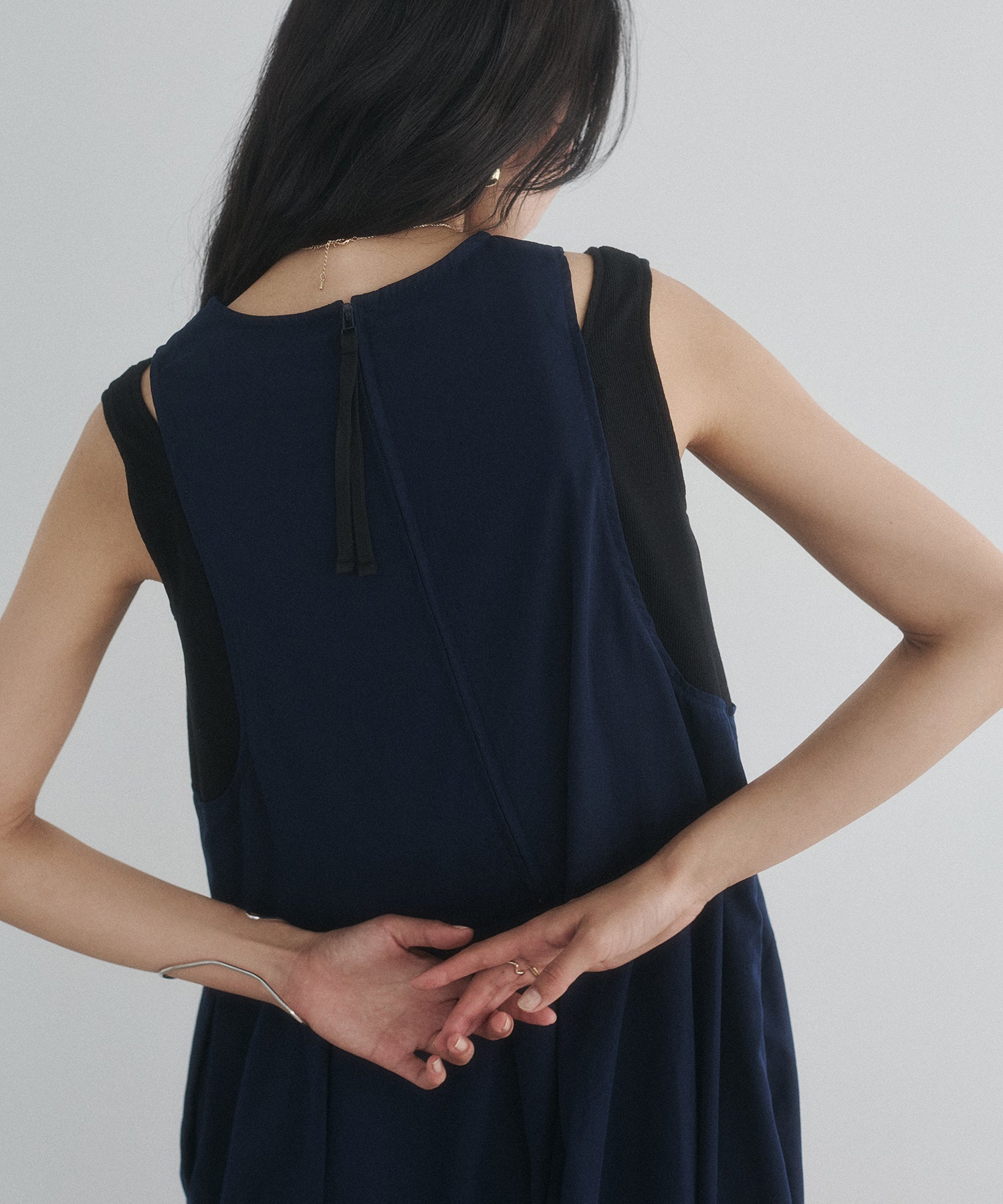 RIBBED BALLOON DRESS