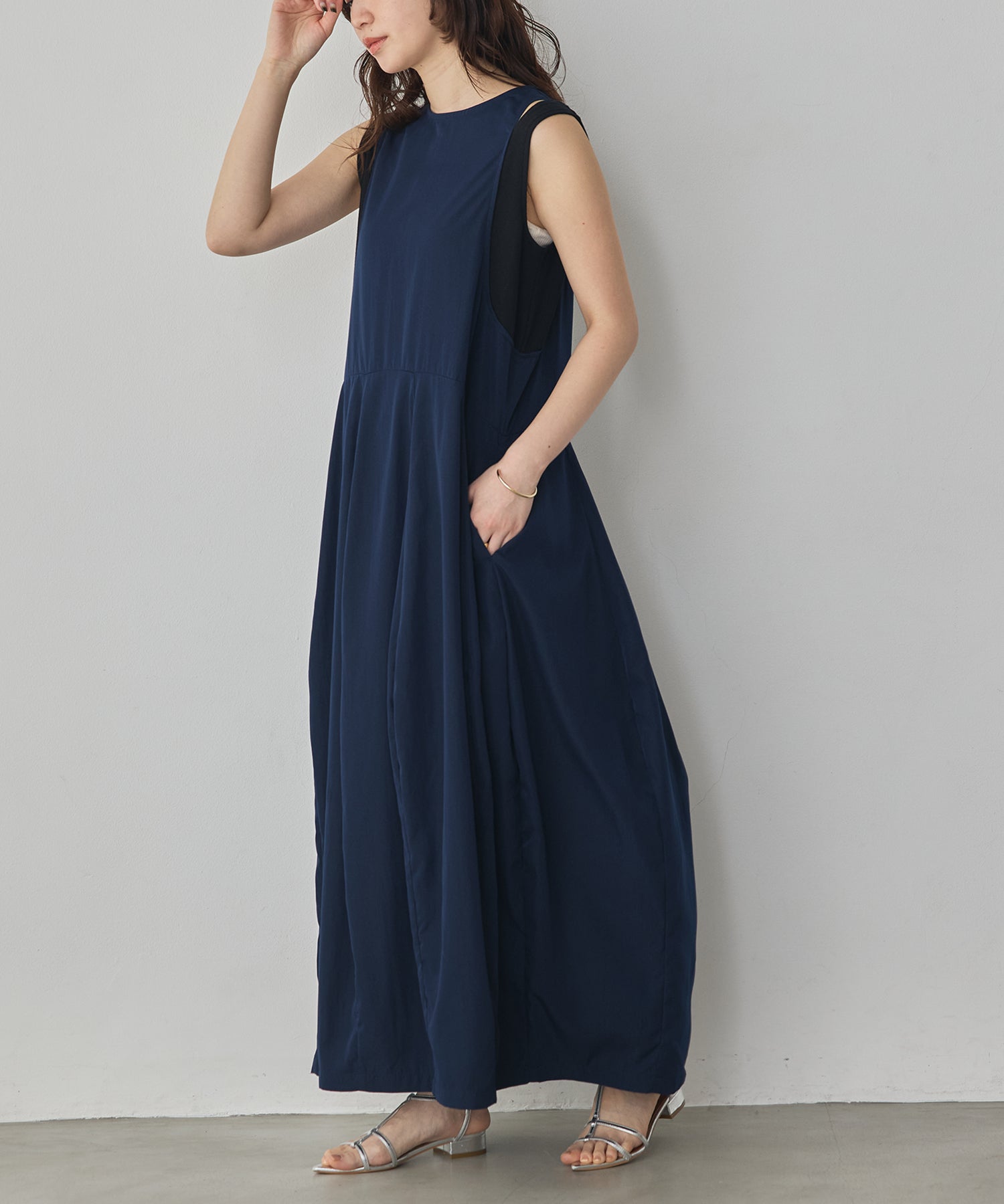 RIBBED BALLOON DRESS