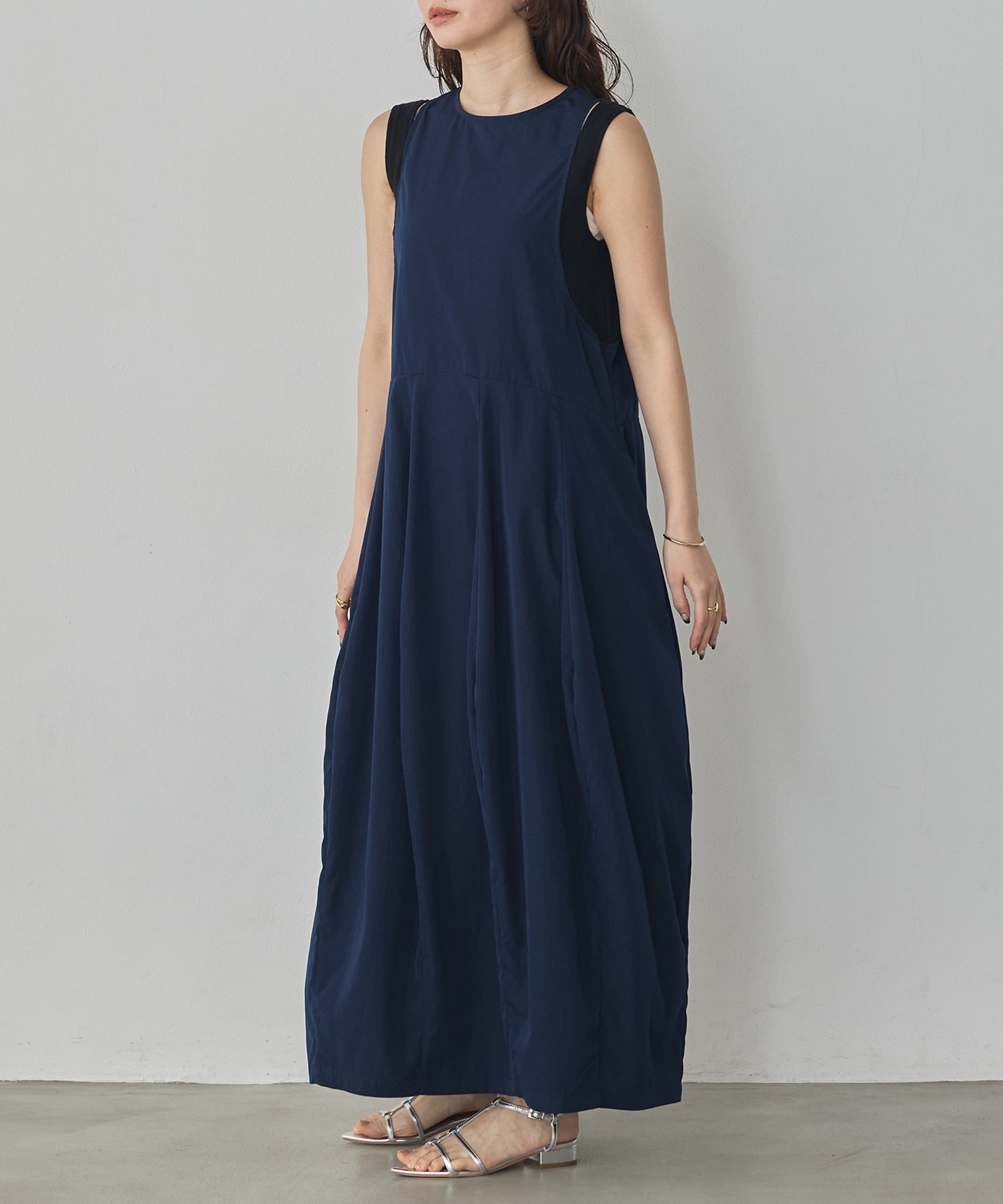 RIBBED BALLOON DRESS