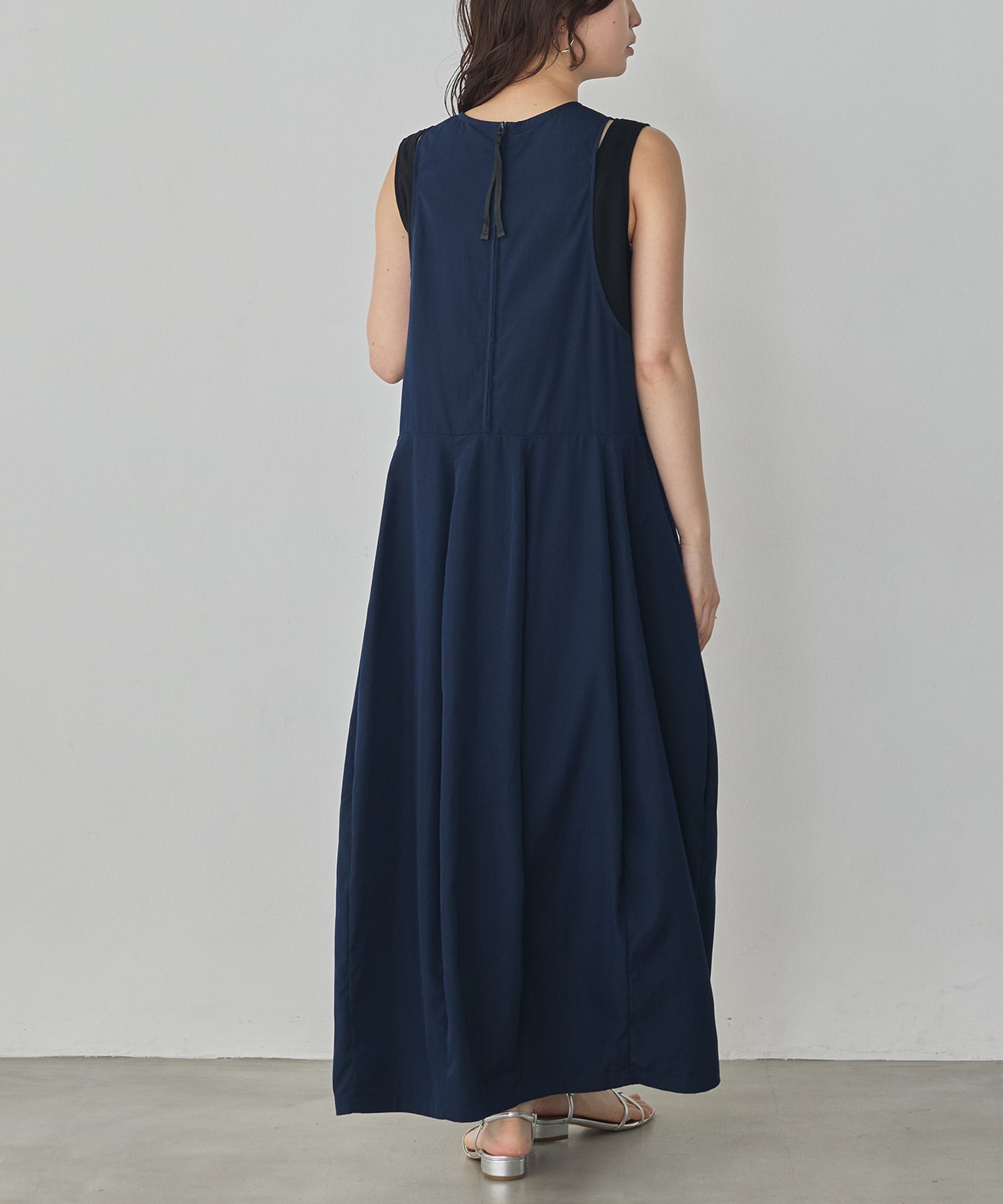 RIBBED BALLOON DRESS