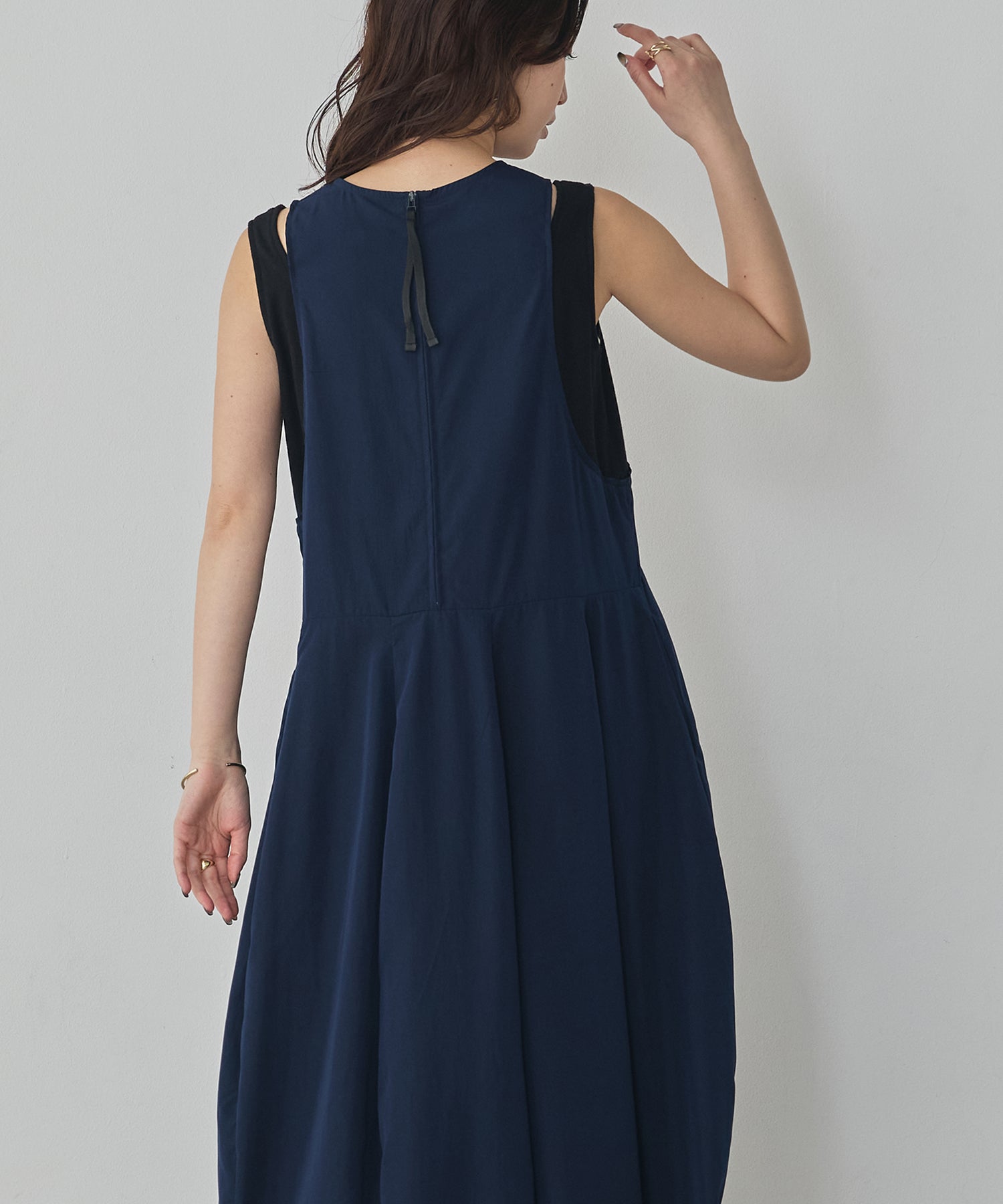 RIBBED BALLOON DRESS