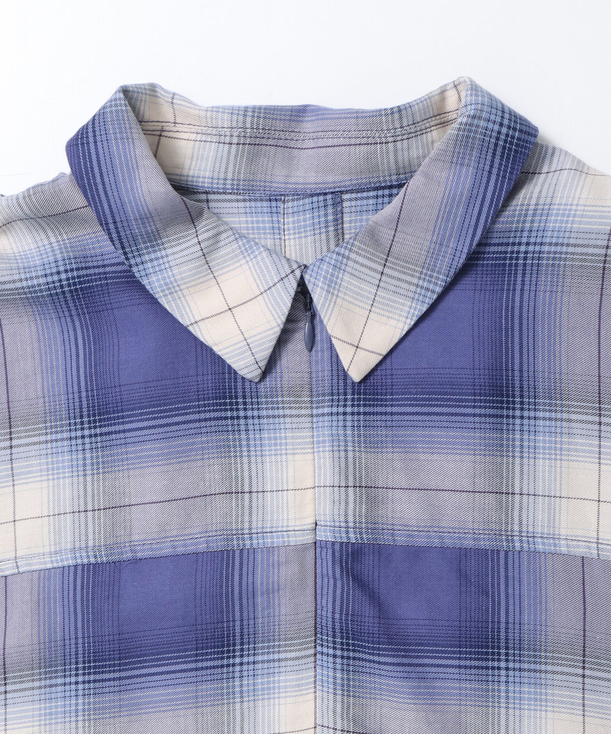 HALF-ZIP CHECKERED DRESS