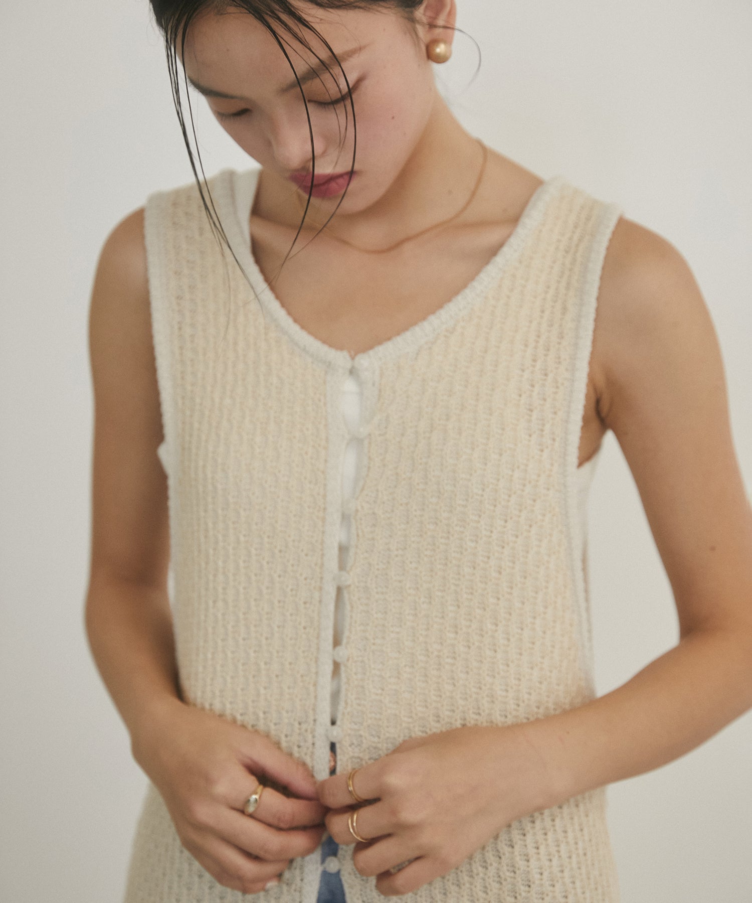 PATTERN KNITTING 2WAY ONE-PIECE