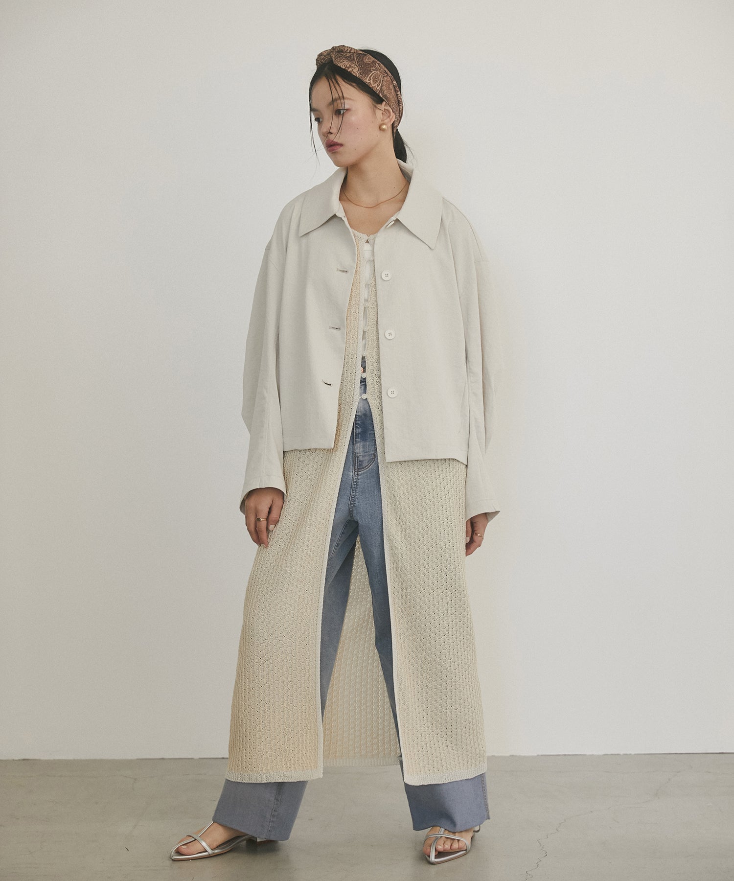 PATTERN KNITTING 2WAY ONE-PIECE