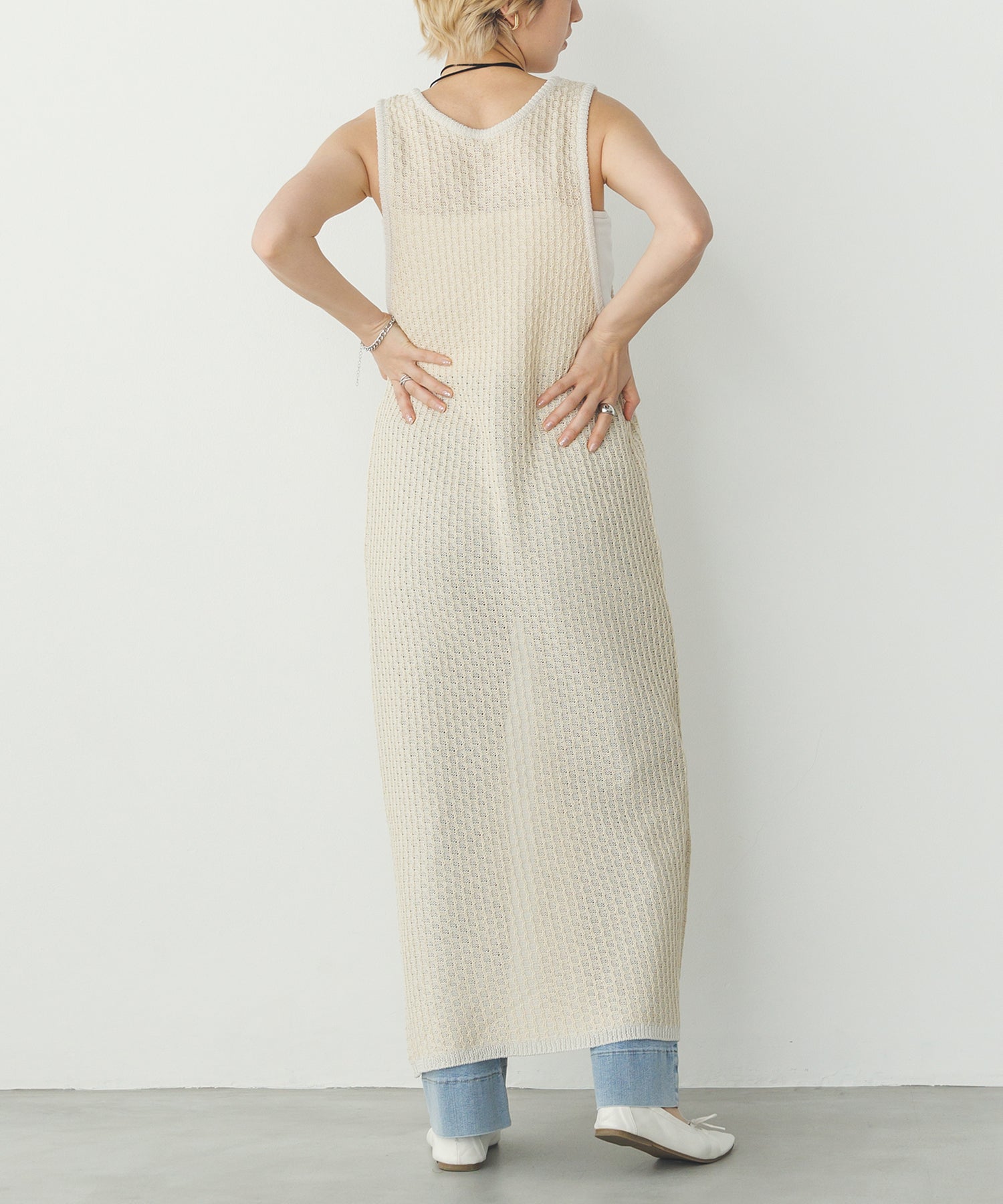 PATTERN KNITTING 2WAY ONE-PIECE