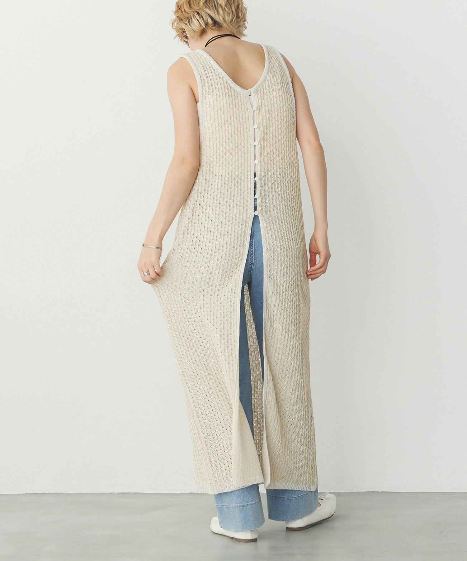 PATTERN KNITTING 2WAY ONE-PIECE