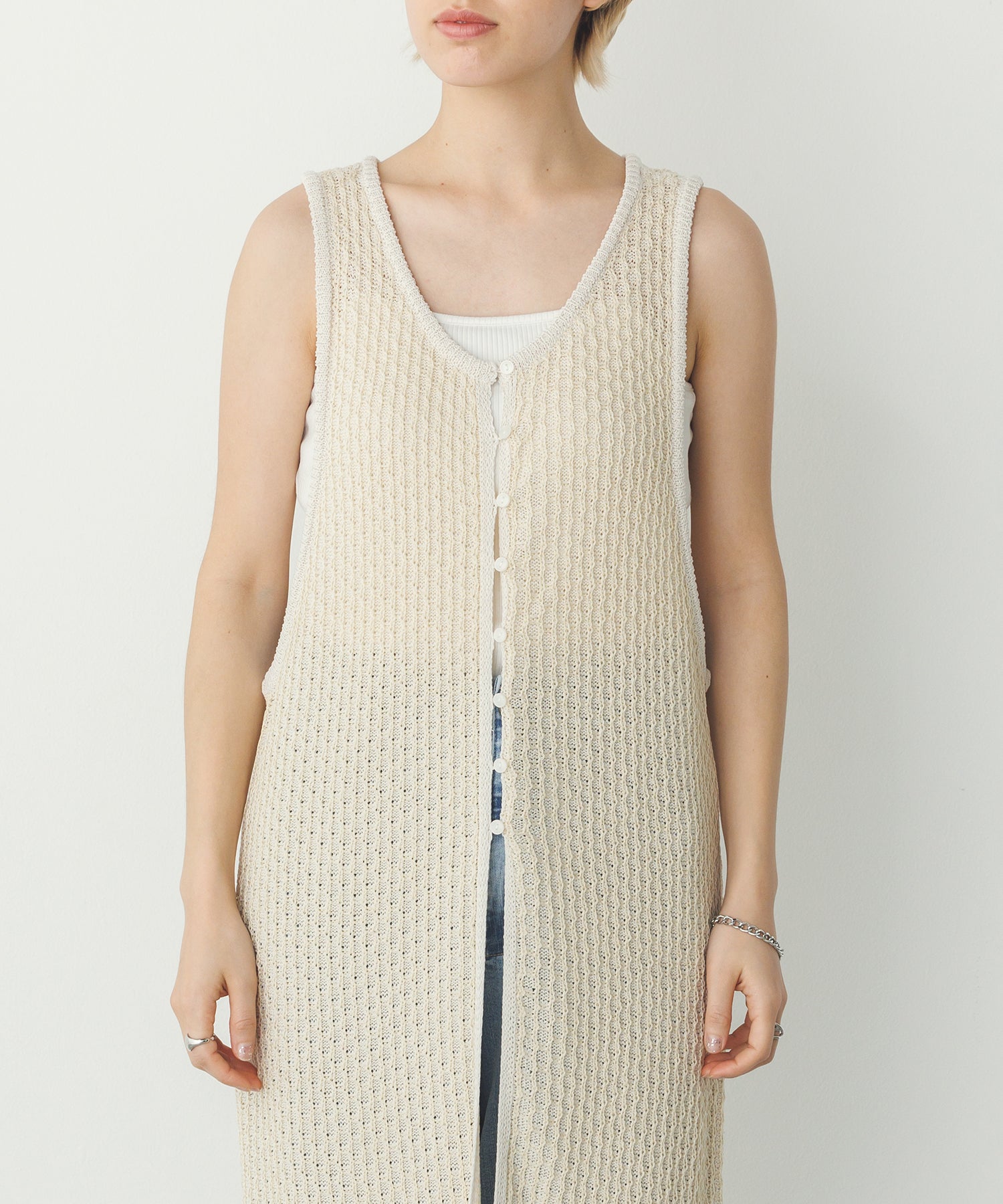 PATTERN KNITTING 2WAY ONE-PIECE