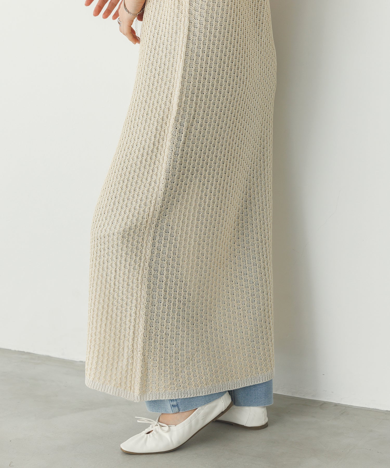 PATTERN KNITTING 2WAY ONE-PIECE