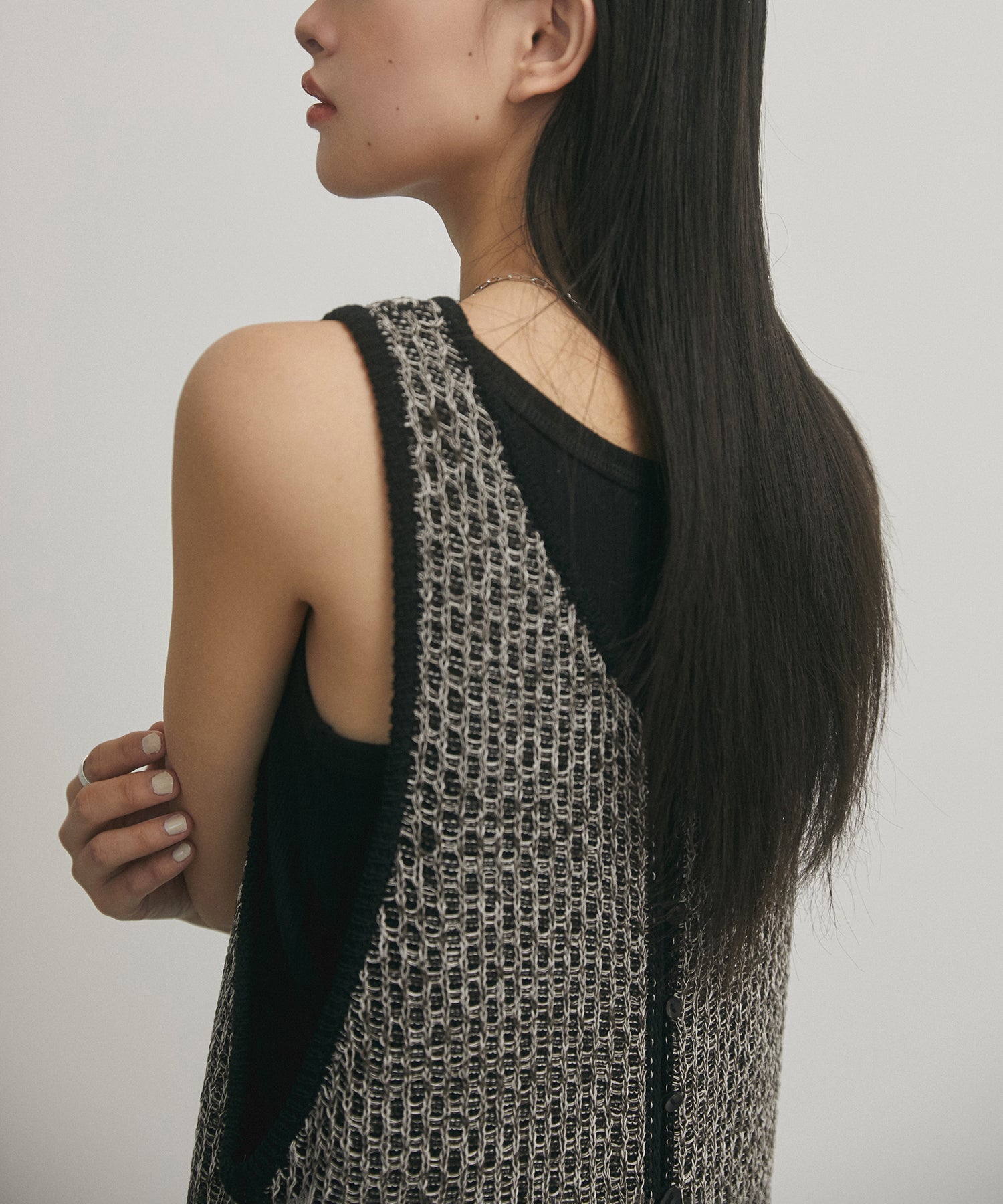 PATTERN KNITTING 2WAY ONE-PIECE