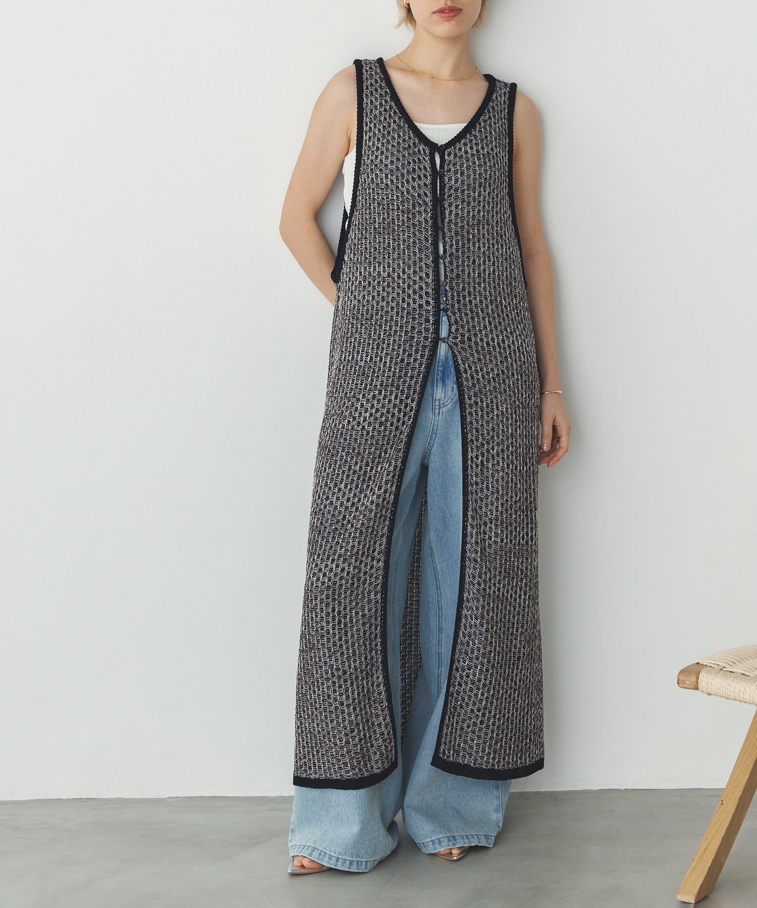 PATTERN KNITTING 2WAY ONE-PIECE