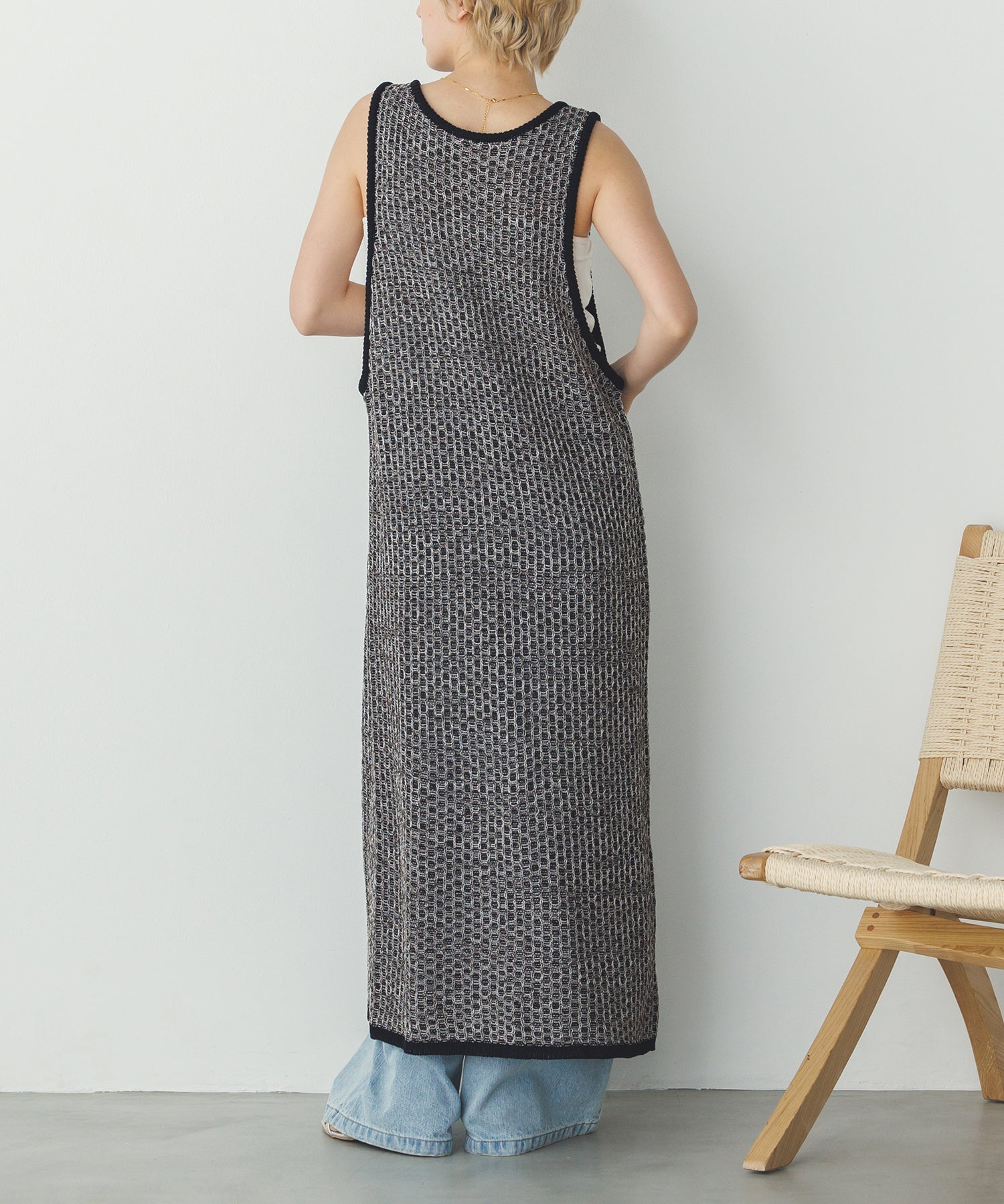 PATTERN KNITTING 2WAY ONE-PIECE