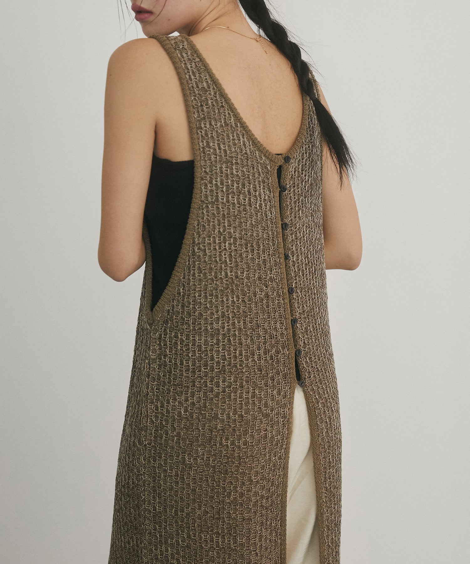 PATTERN KNITTING 2WAY ONE-PIECE