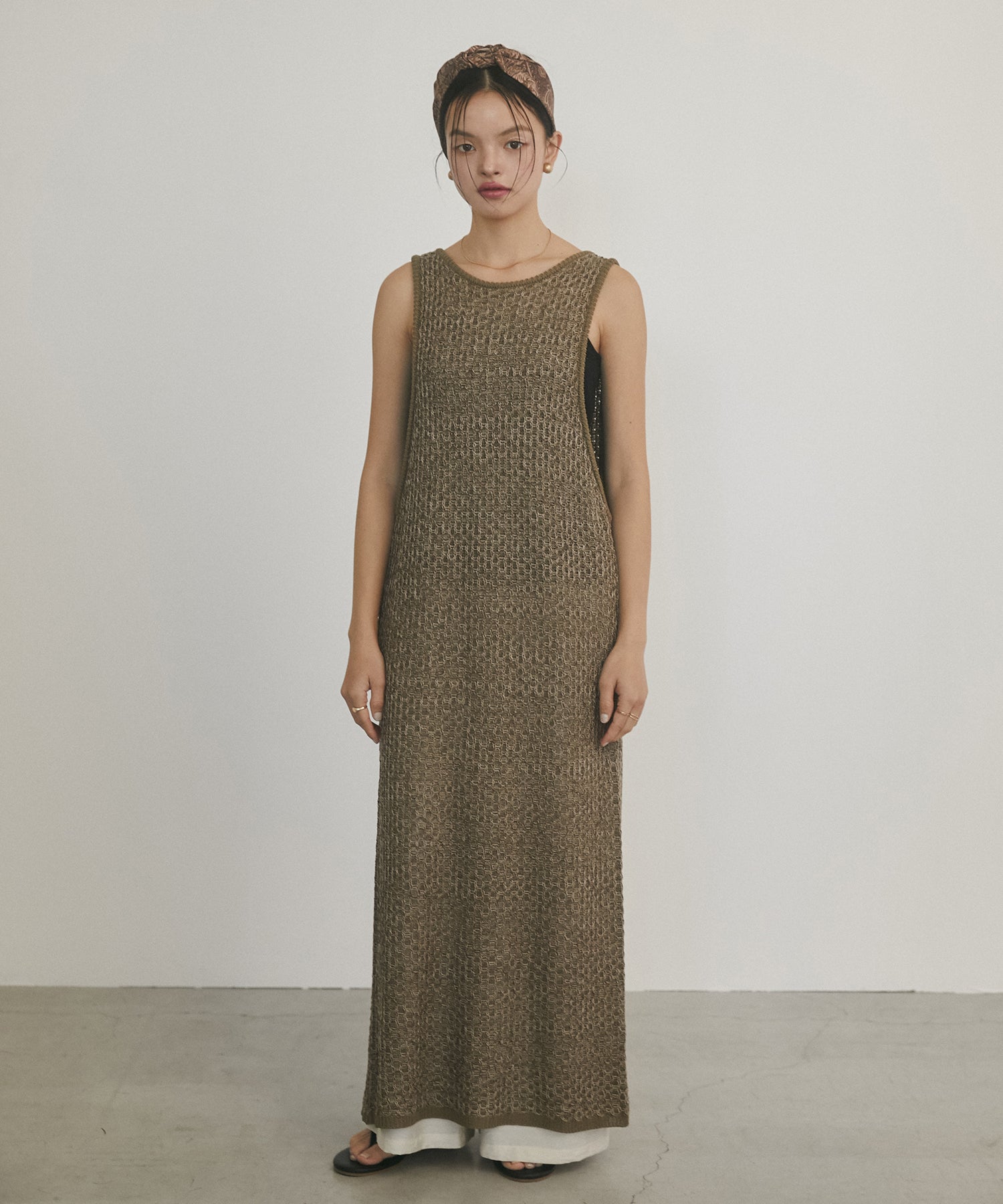 PATTERN KNITTING 2WAY ONE-PIECE